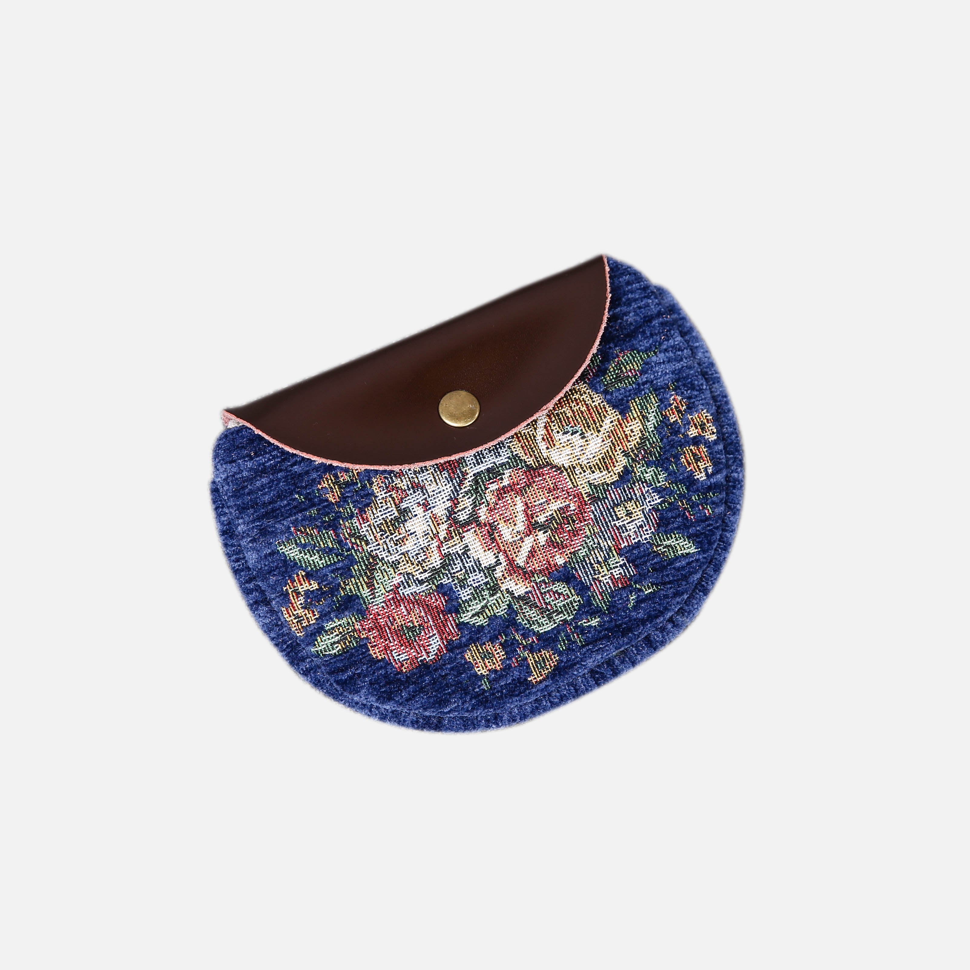 Rose Series Blue Flap Coin Purse  MCW Handmade-6