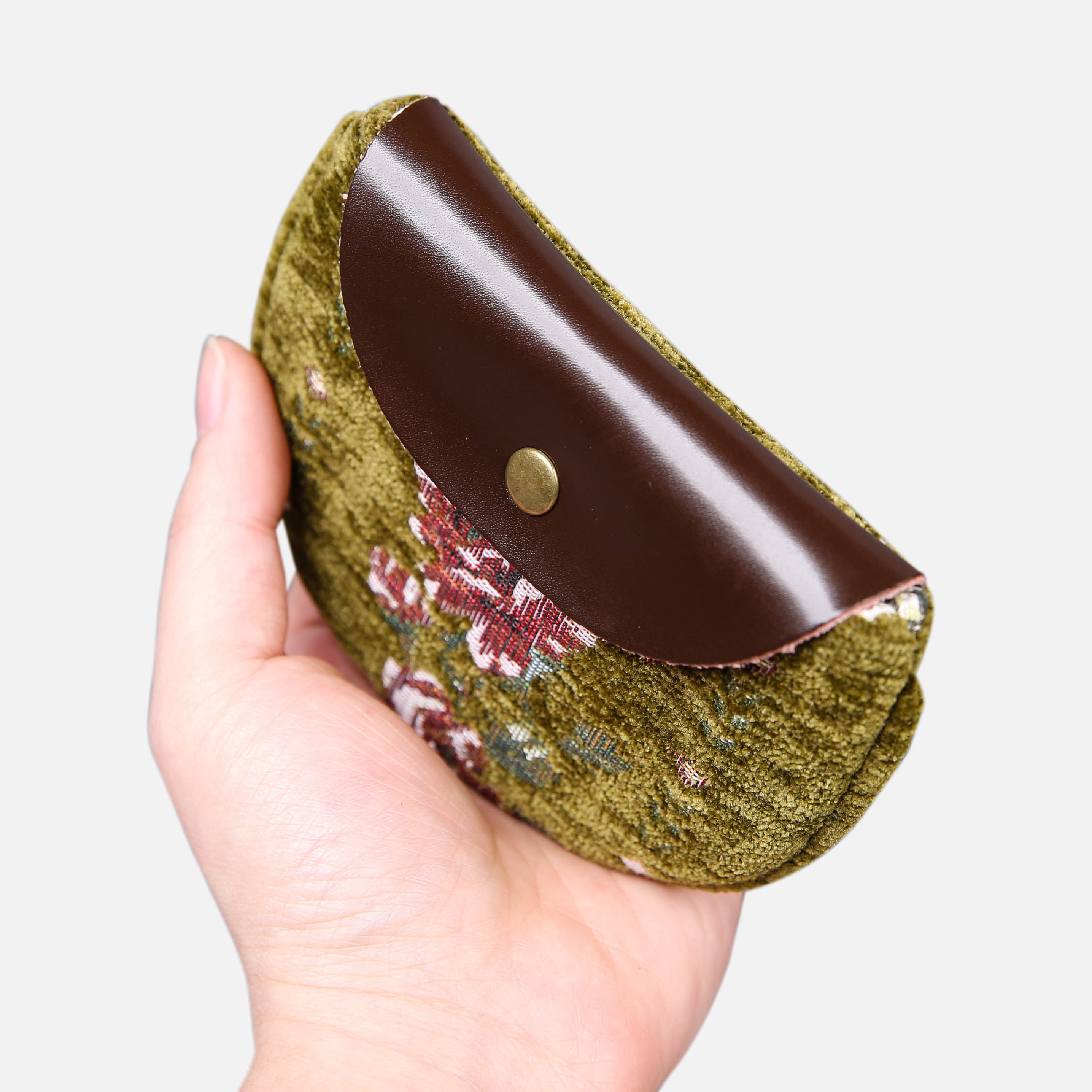 Rose Series Avocado Flap Coin Purse  MCW Handmade