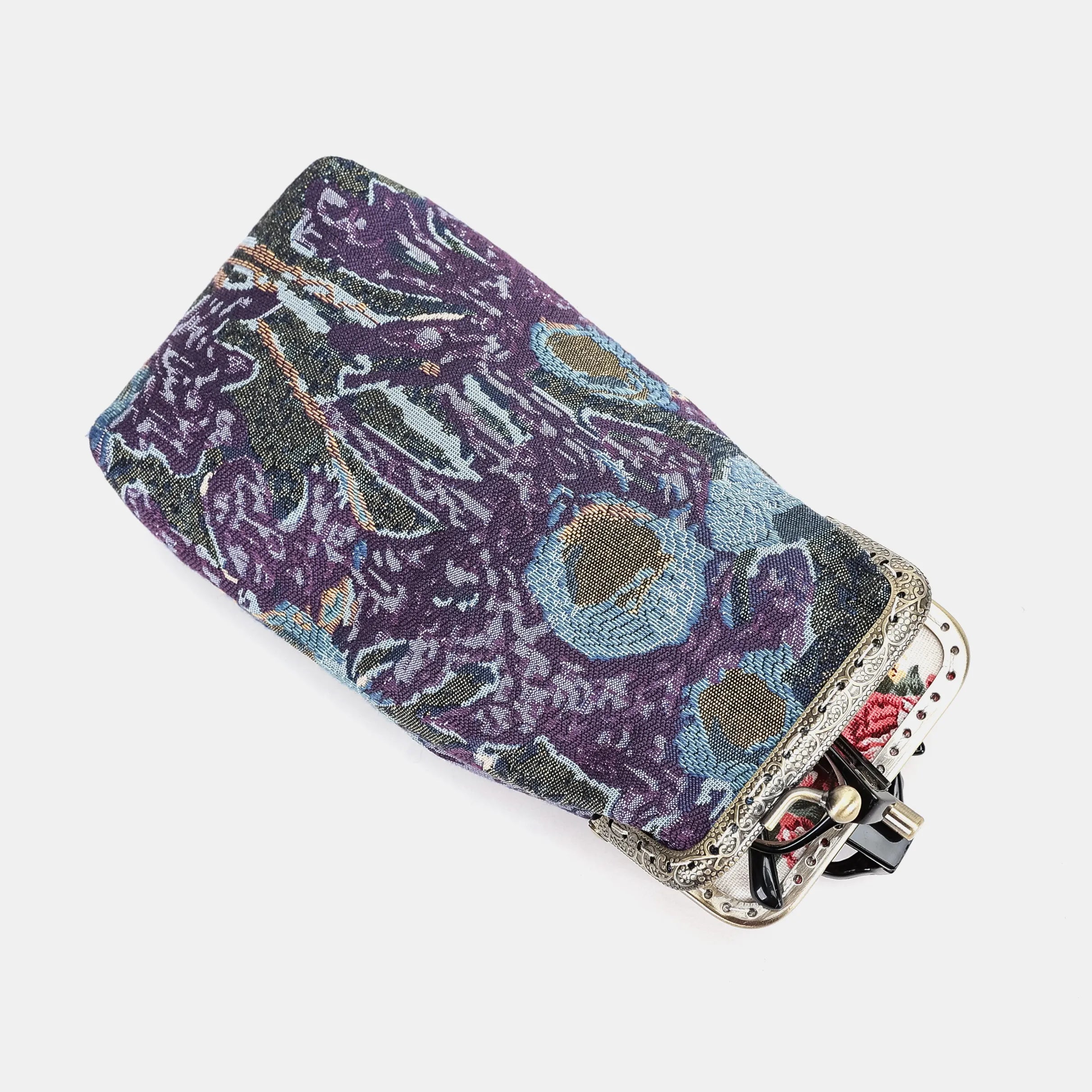 Eyeglasses Carpet Case Abstract Blue lay flat