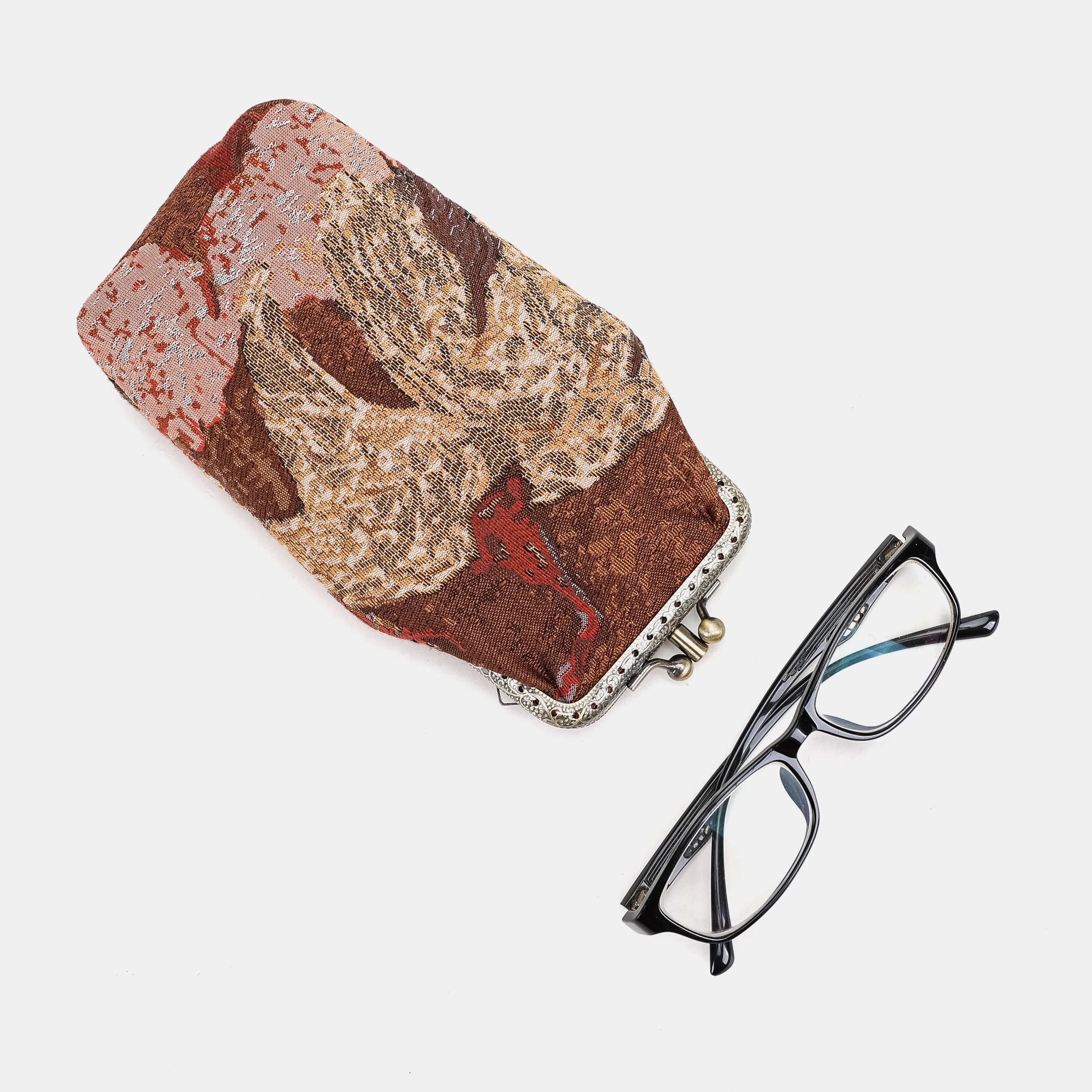 Eyeglasses Carpet Case Abstract Brown with glasses