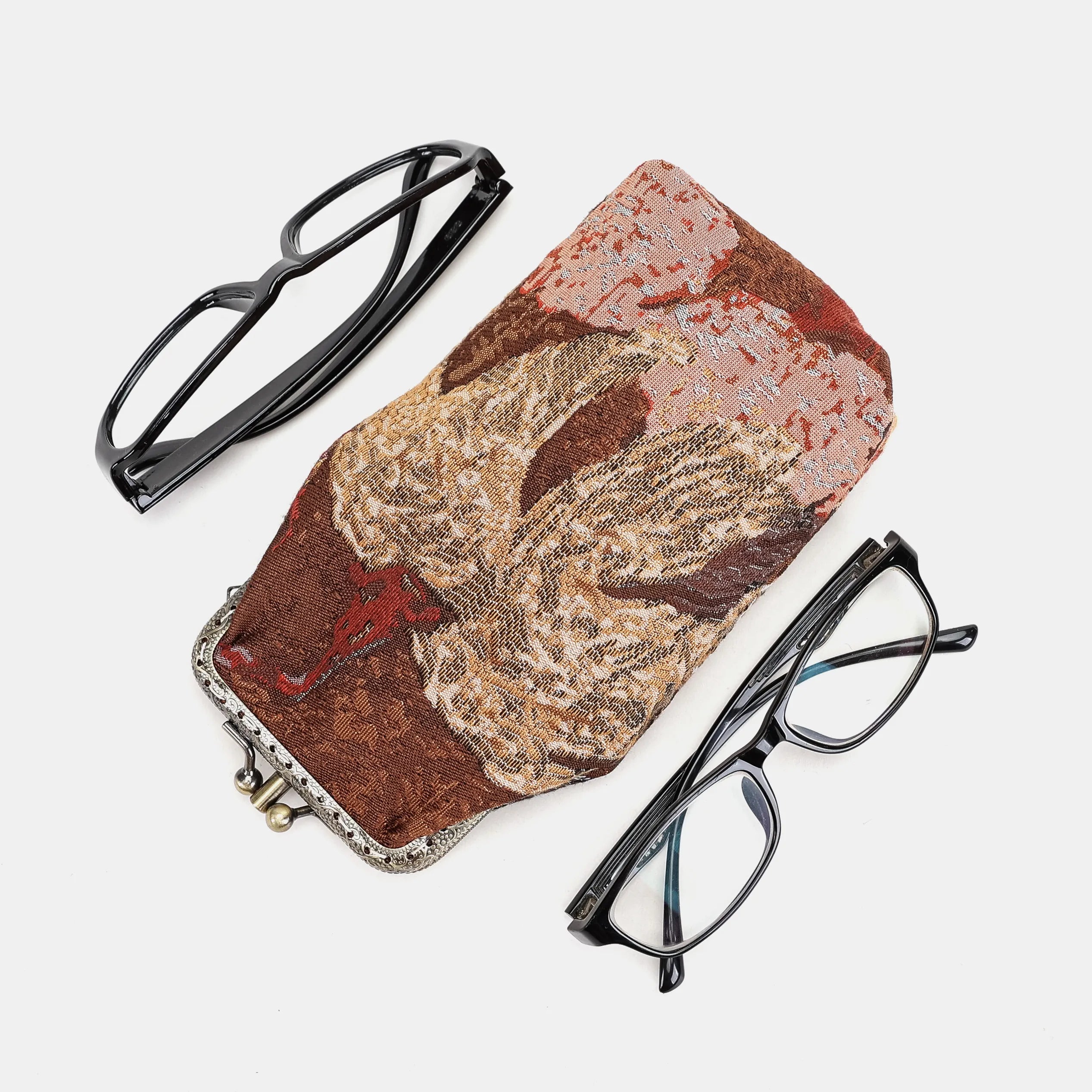 Eyeglasses Carpet Case Abstract Brown with two glasses