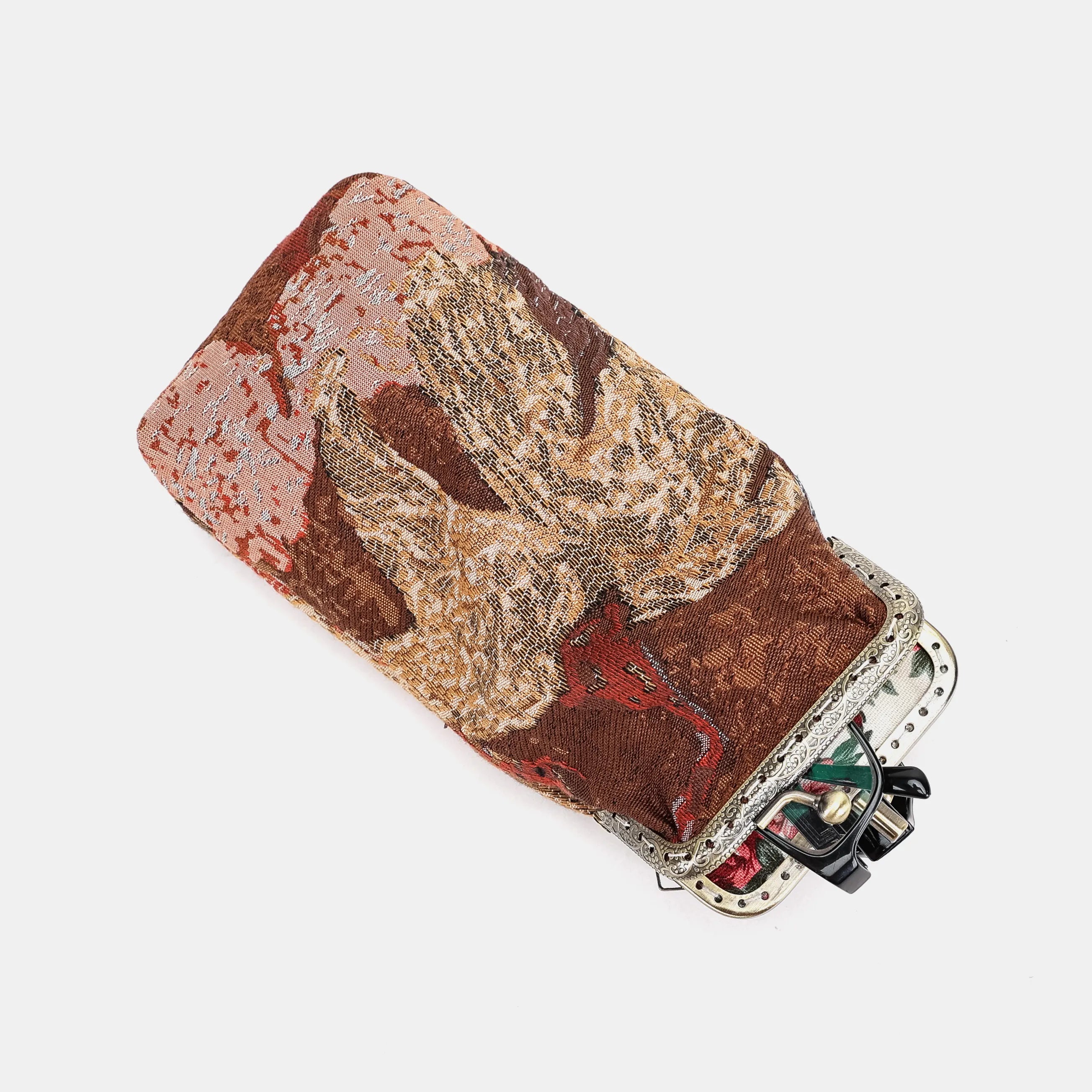 Eyeglasses Carpet Case Abstract Brown lay flat