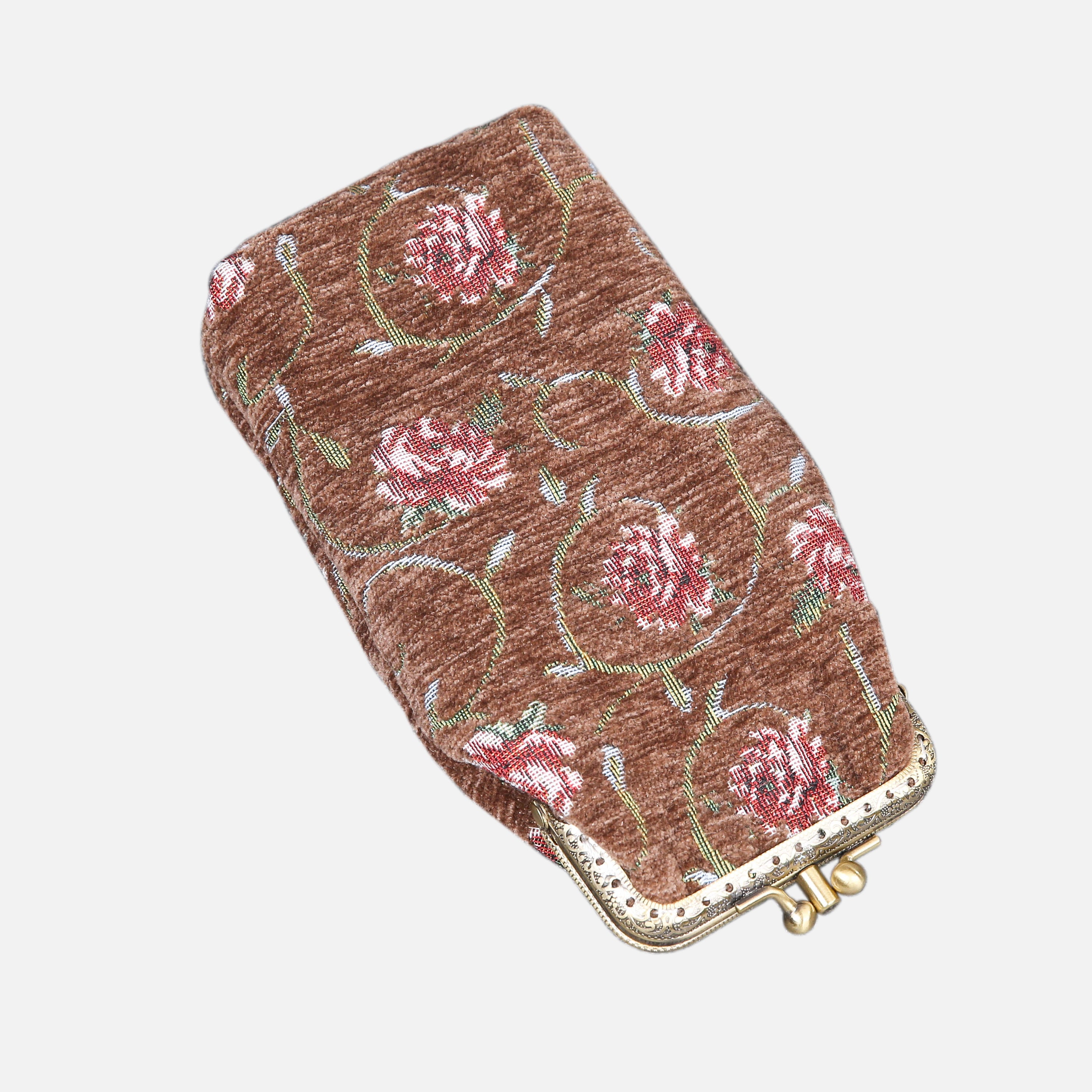 Rose Series Coffee Carpet Eyeglasses Case  MCW Handmade-6