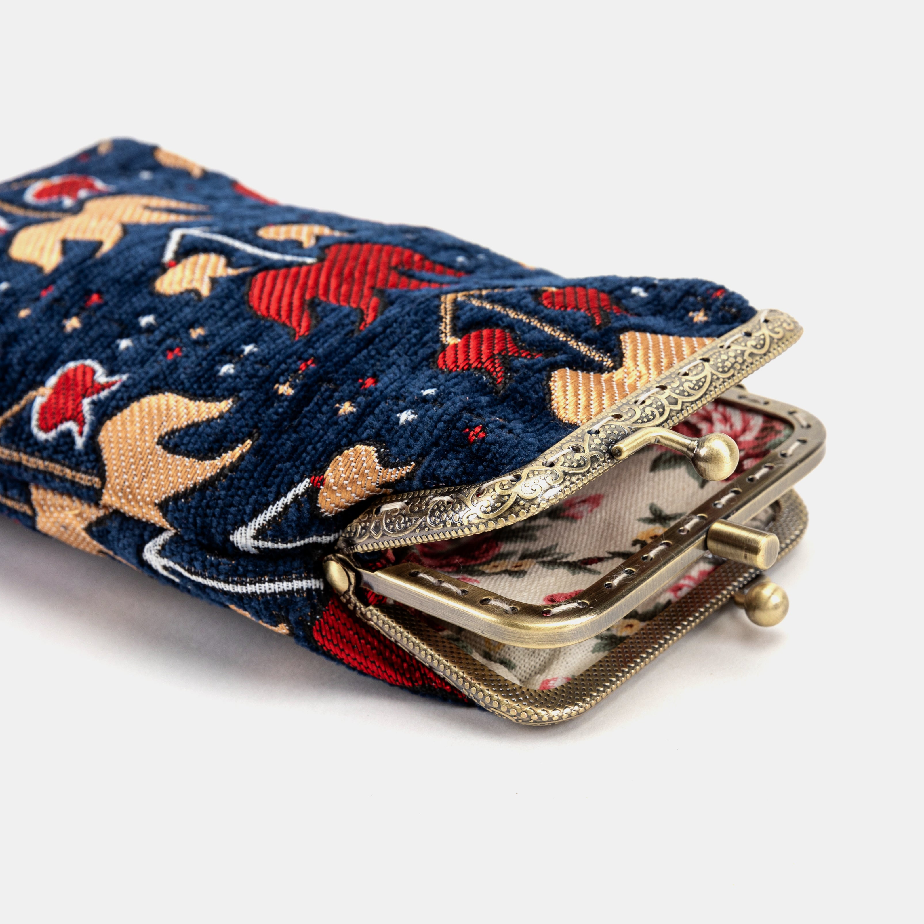 Opium Poppy Carpet Eyeglasses Case of America toward to side