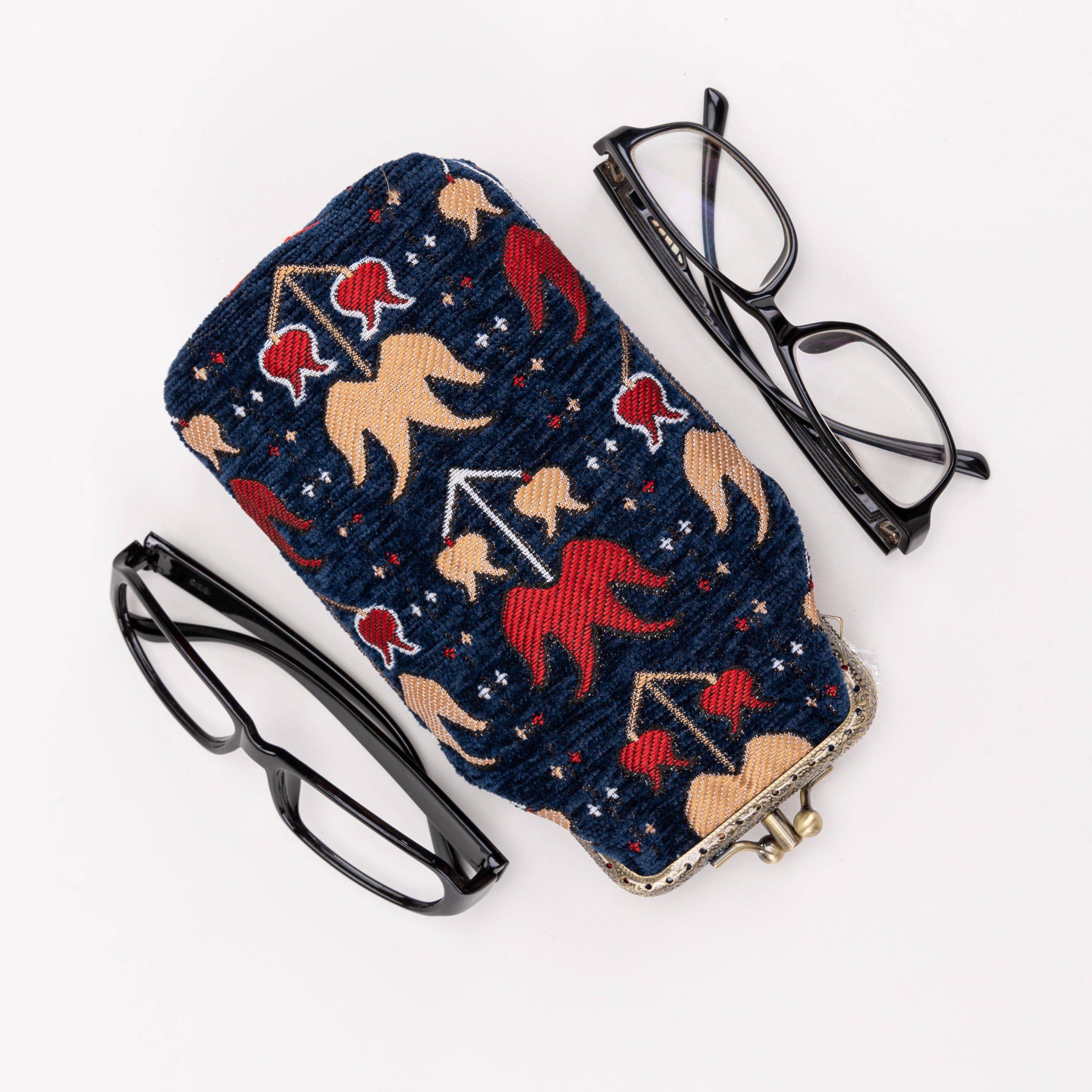 Opium Poppy Carpet Eyeglasses Case of America with to glasses