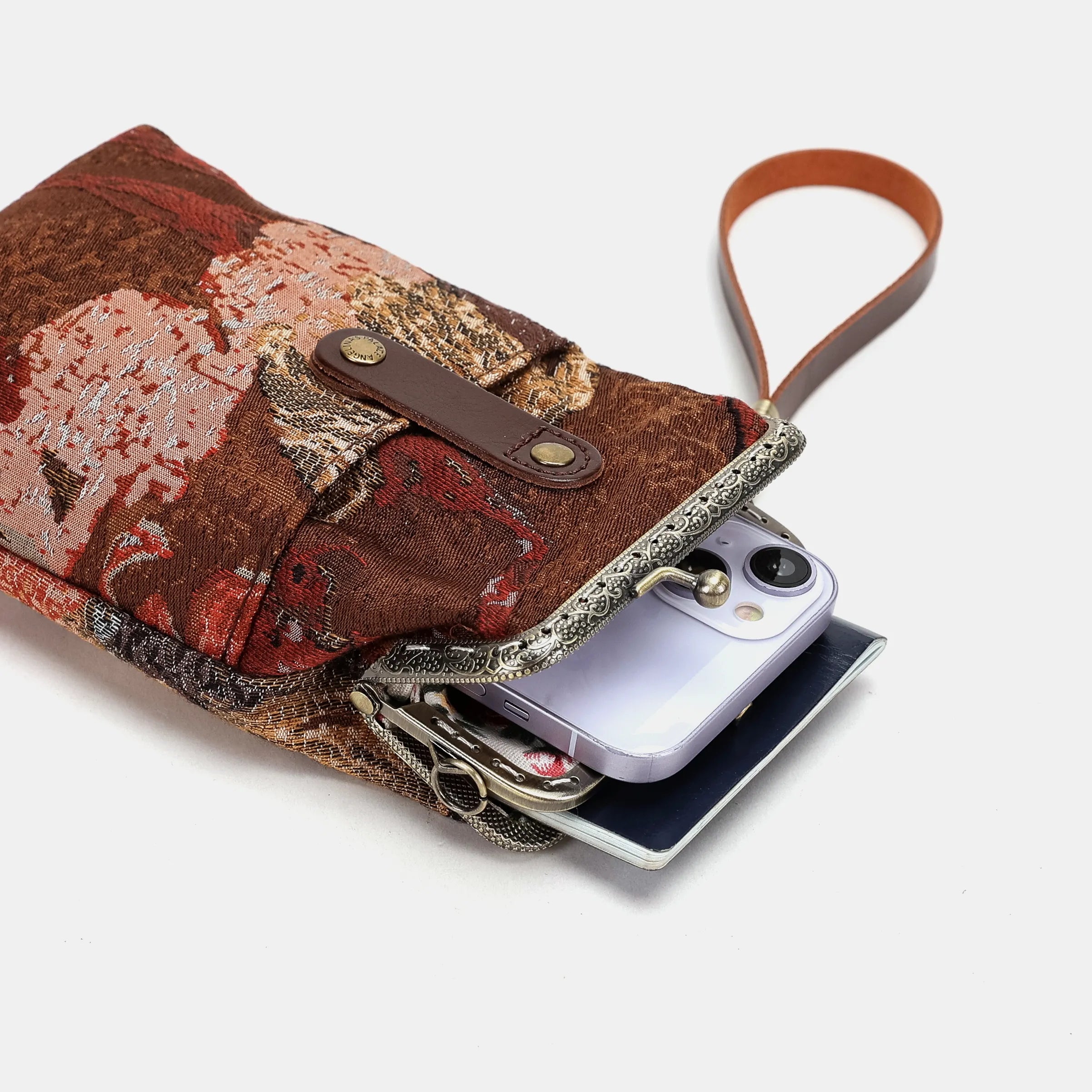 Abstract Brown Phone Carpet Case of America with phone