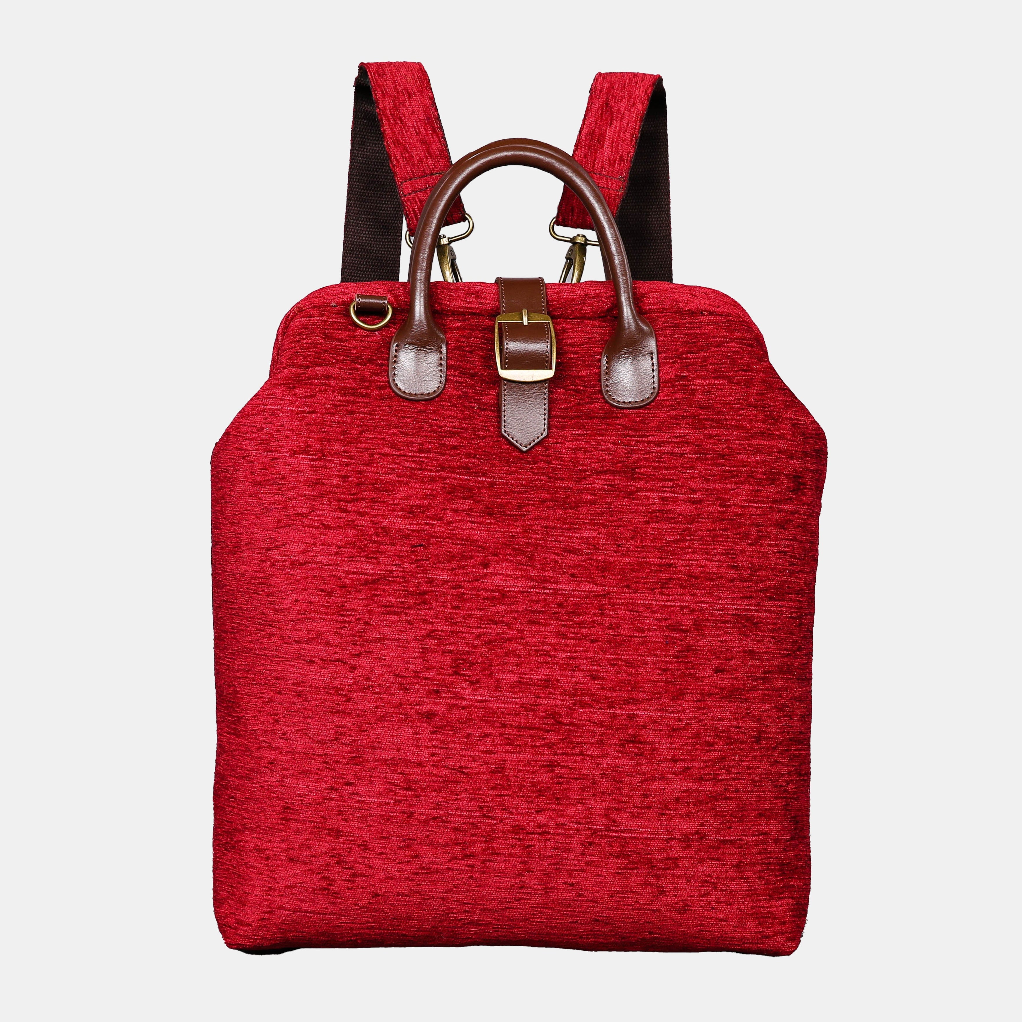 Solid Wine Carpet Laptop Backpack  MCW Handmade