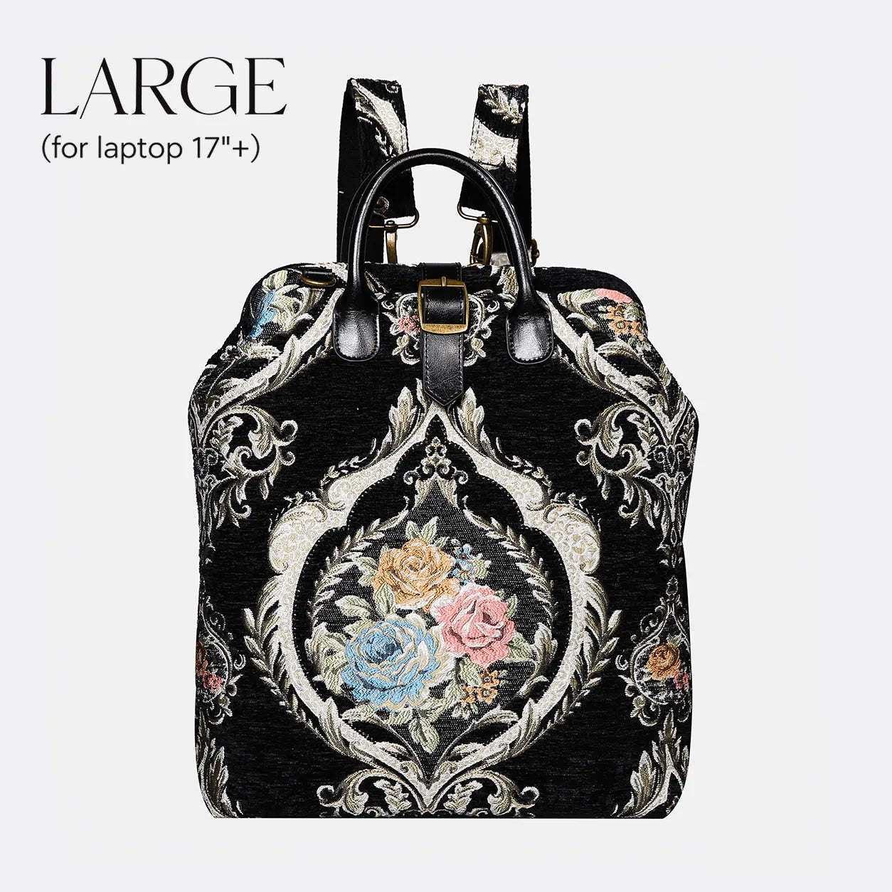 Eternal Elegance Black Carpet Large Laptop Backpack of America main