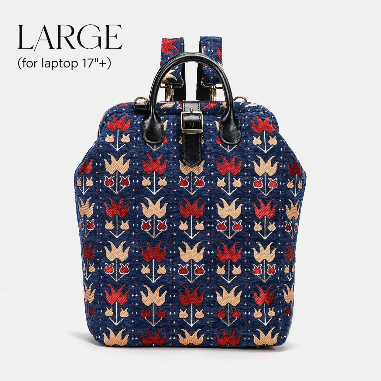 Poppy Bloom Carpet Large Laptop Backpack Carpetbag of America main