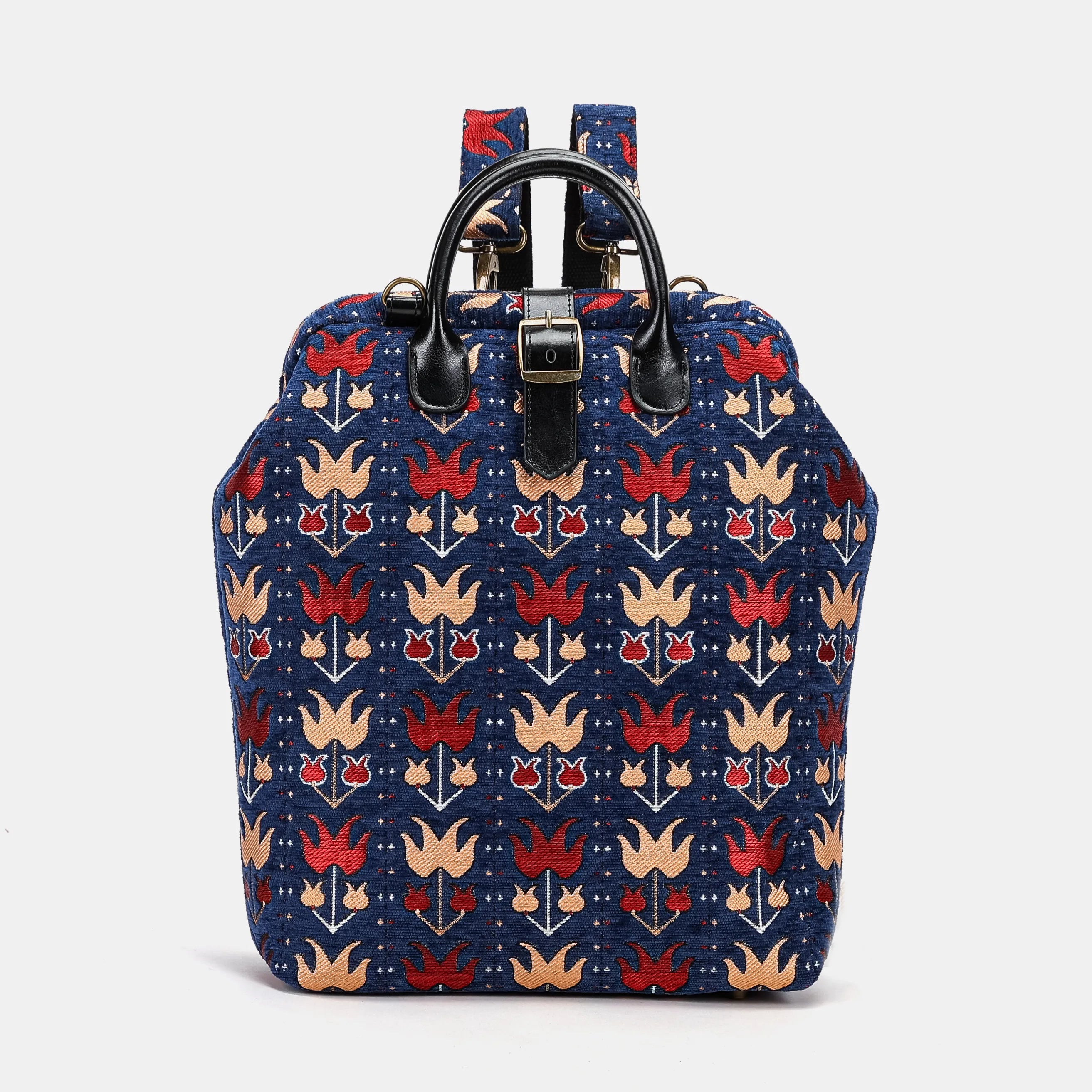 Poppy Bloom Carpet Laptop Backpack MCW Handmade main