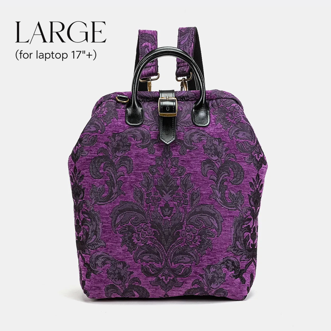 Victorian Blossom Purple Carpet Large Laptop Backpack of America main