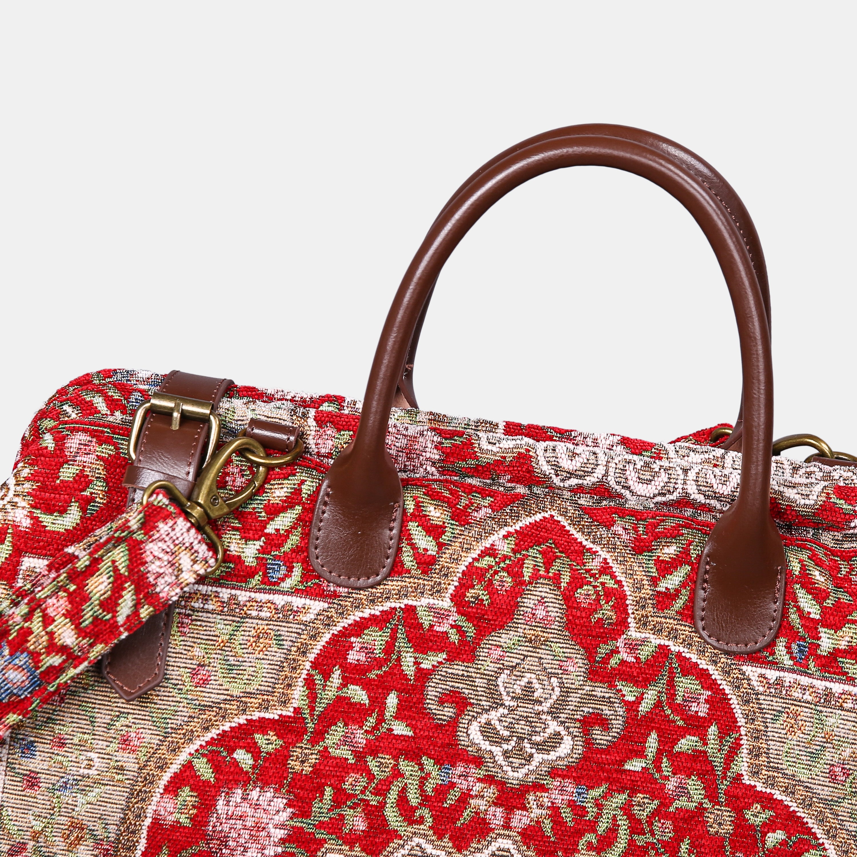 Oriental Red Large Carpetbag  MCW Handmade-6