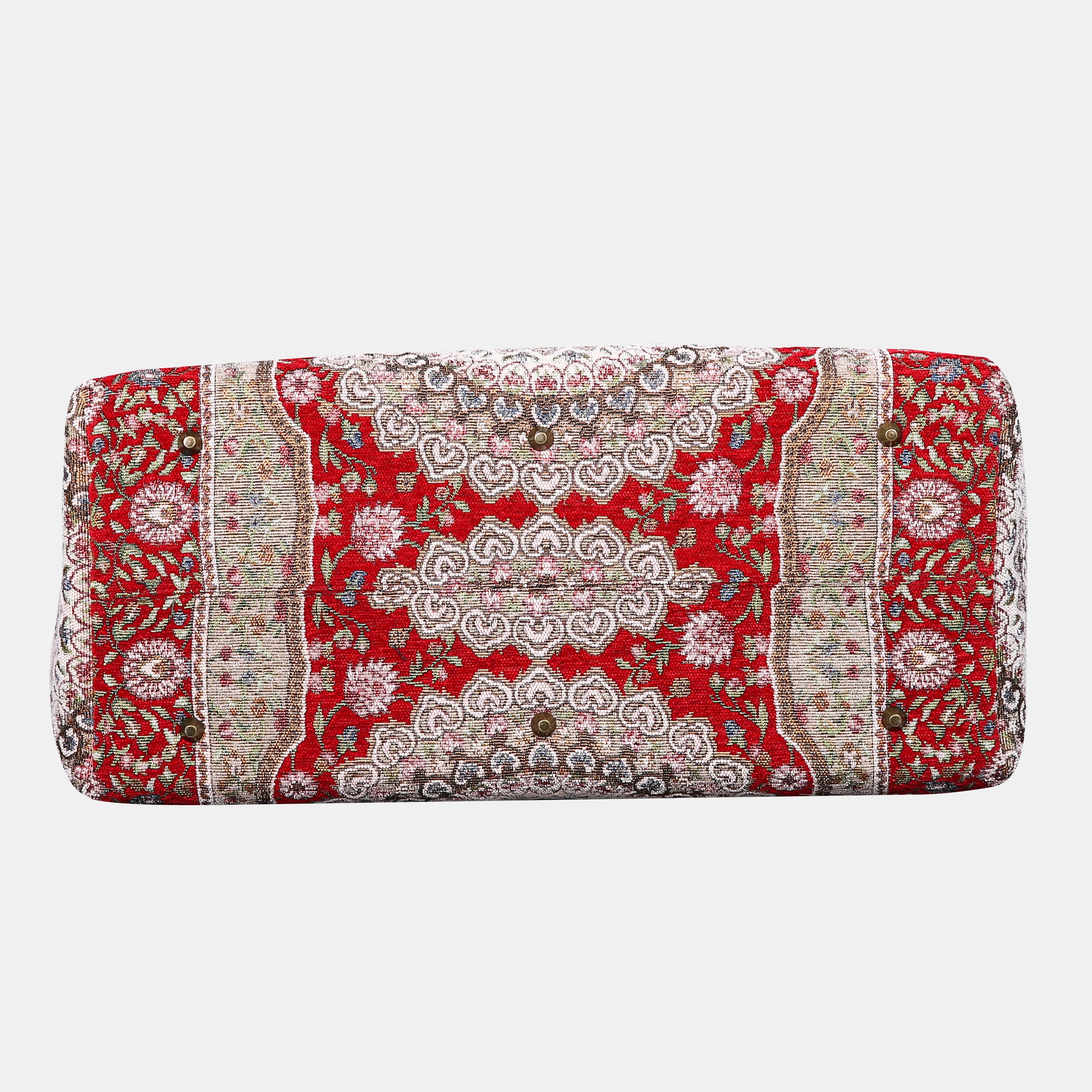 Oriental Red Large Carpetbag  MCW Handmade-4