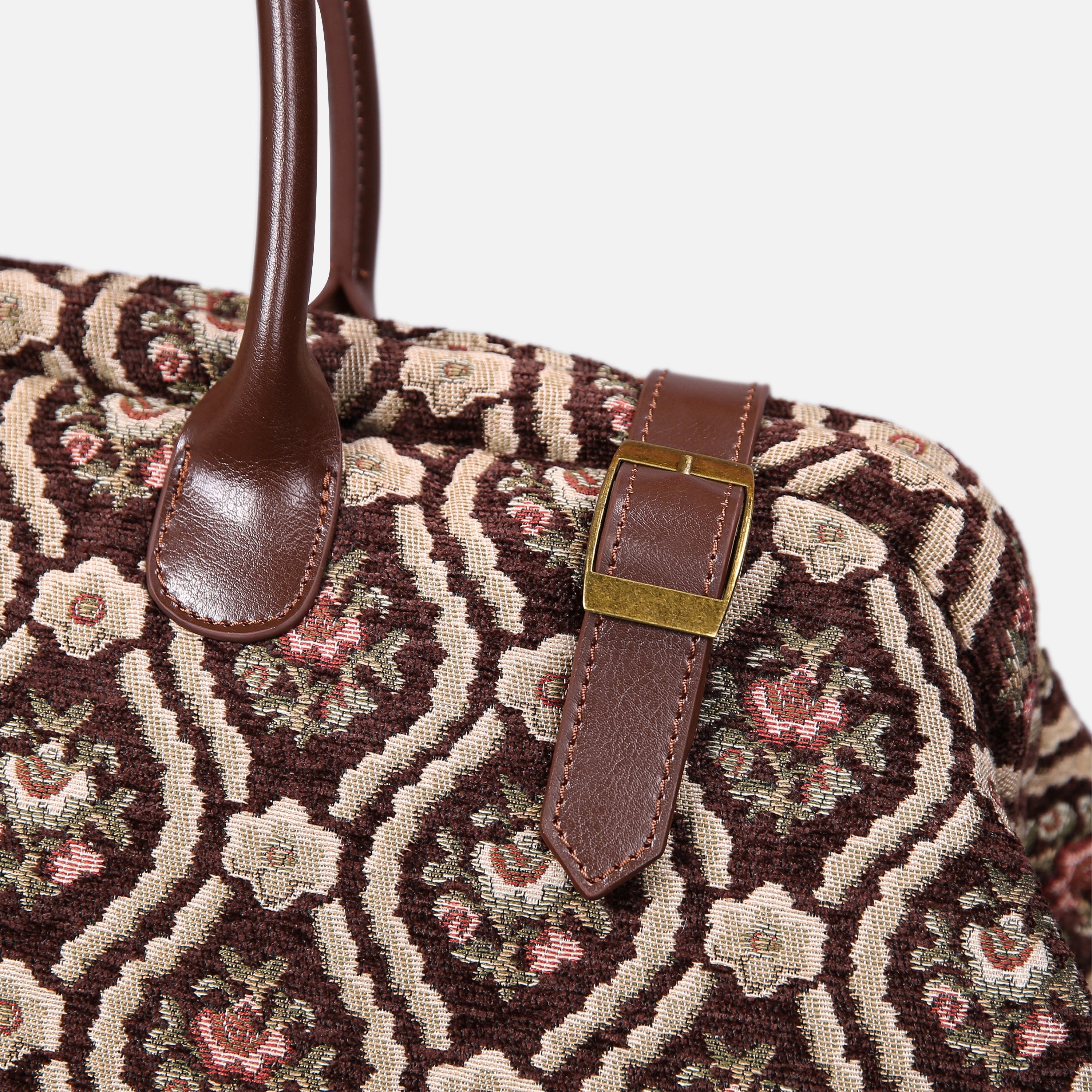 Traditional Brown Large Carpetbag  MCW Handmade-5