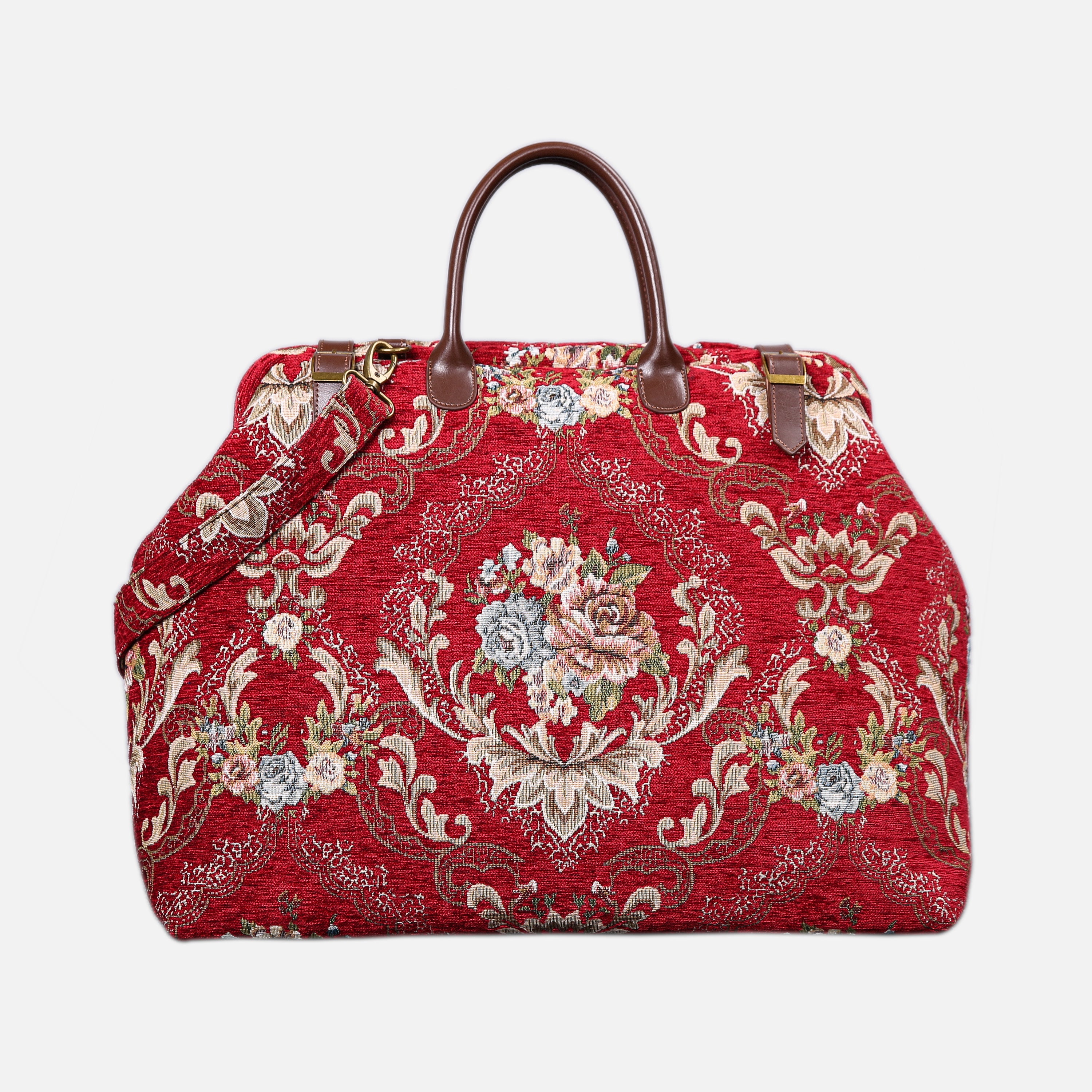 Floral Red Large Carpetbag  MCW Handmade