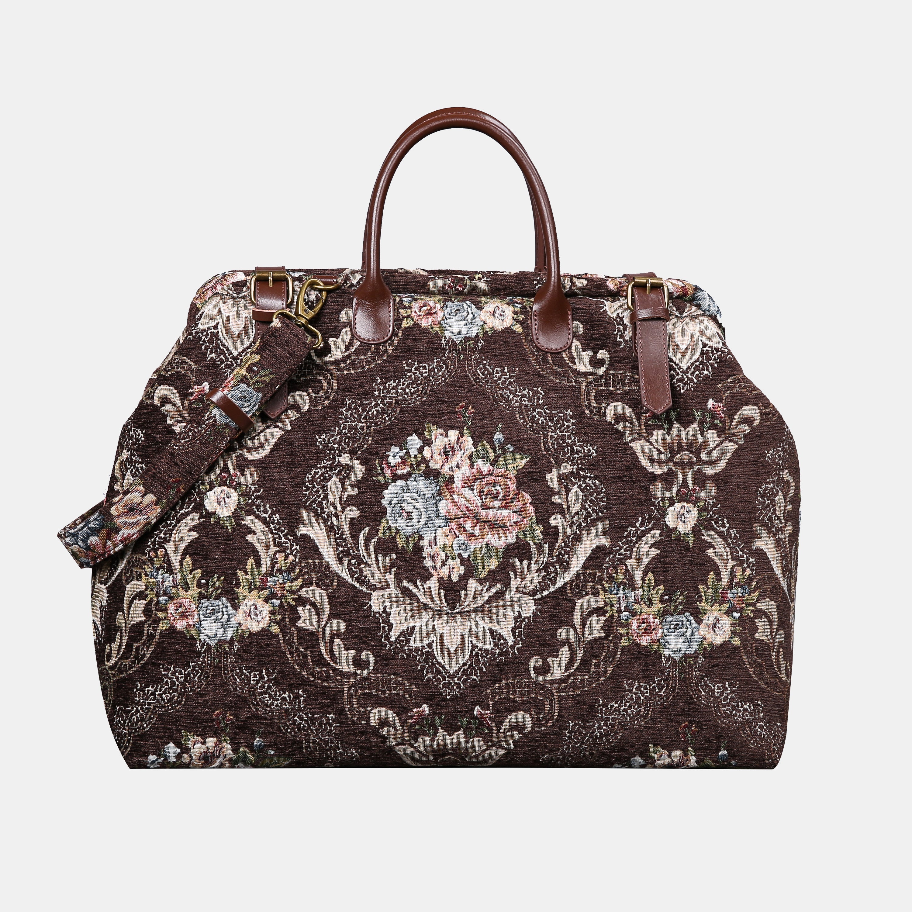 Floral Brown Large Carpetbag  MCW Handmade