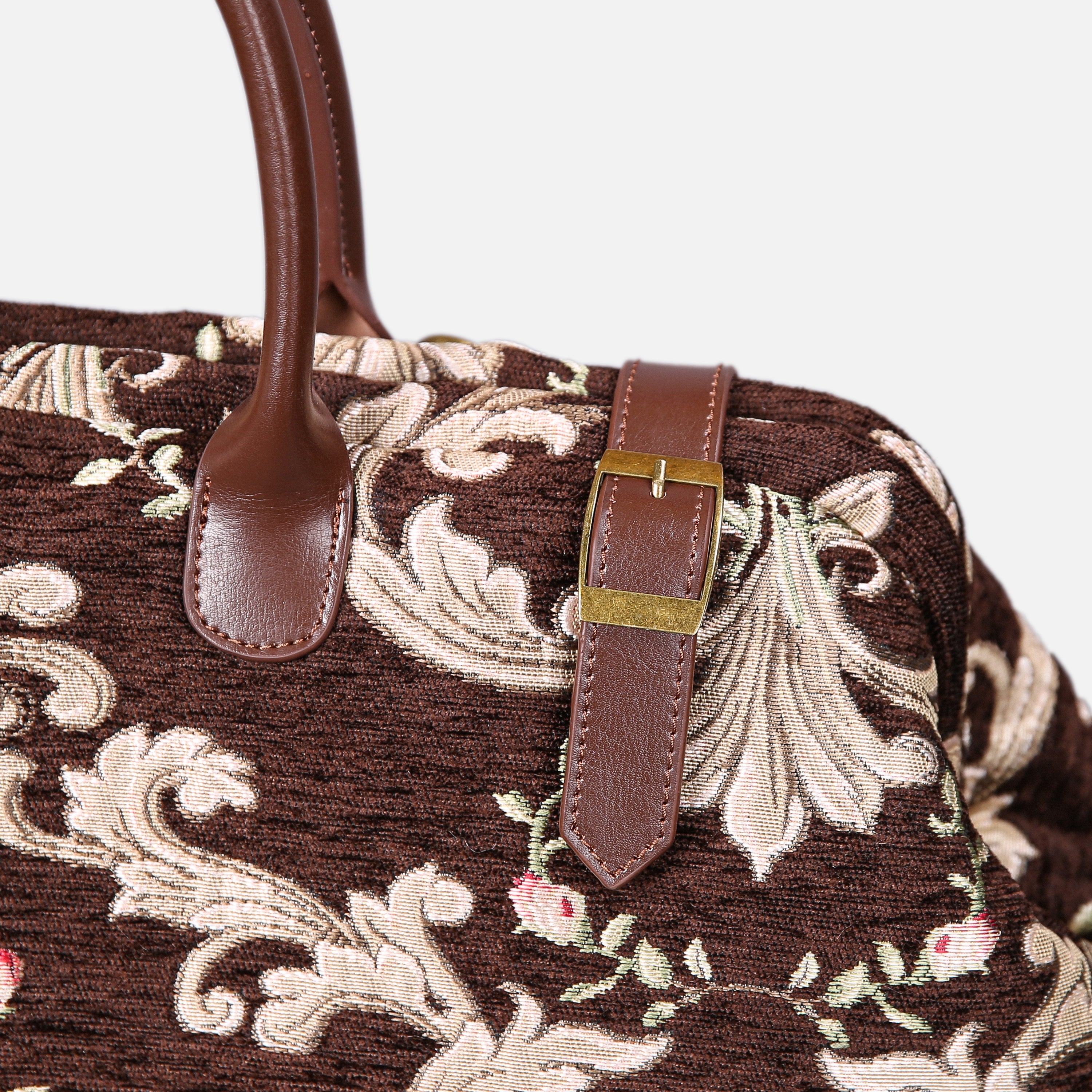 Baroque Garden Brown Large Carpetbag  MCW Handmade-3