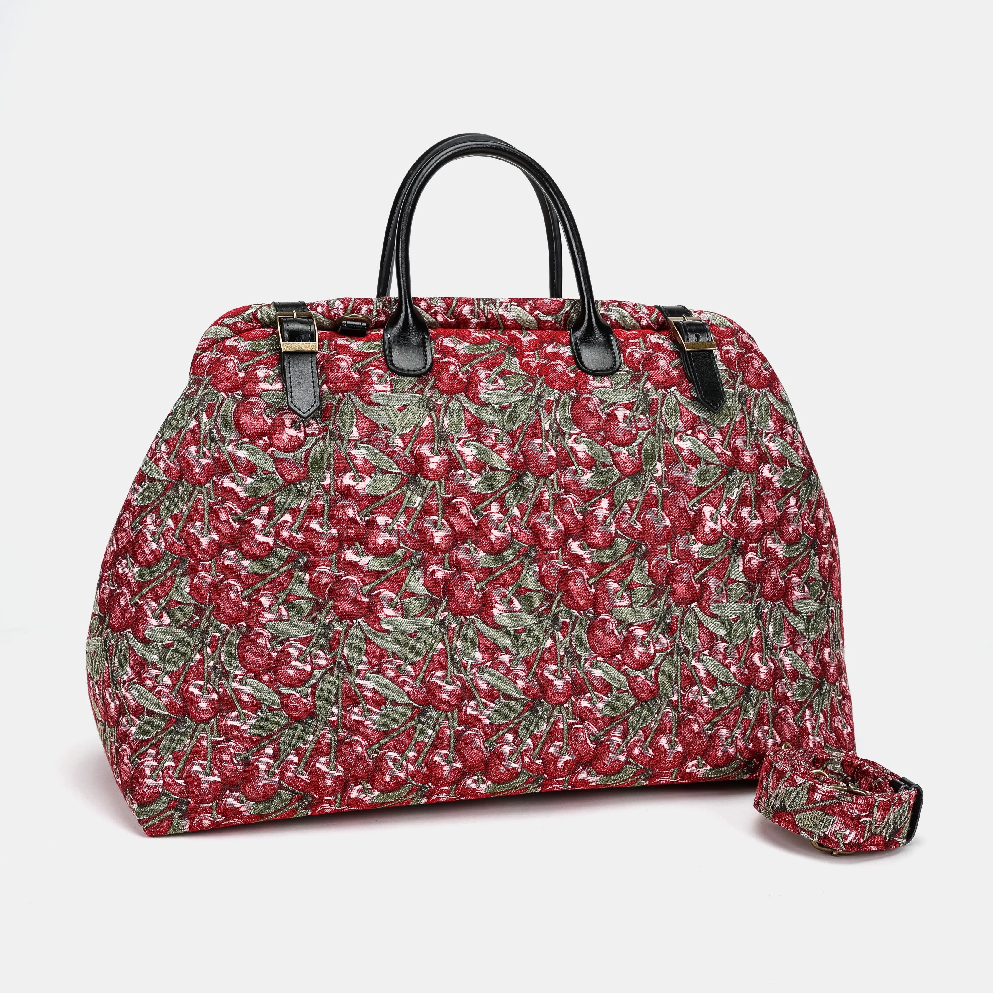 Cherry Cascade Large Carpetbag of America with strap
