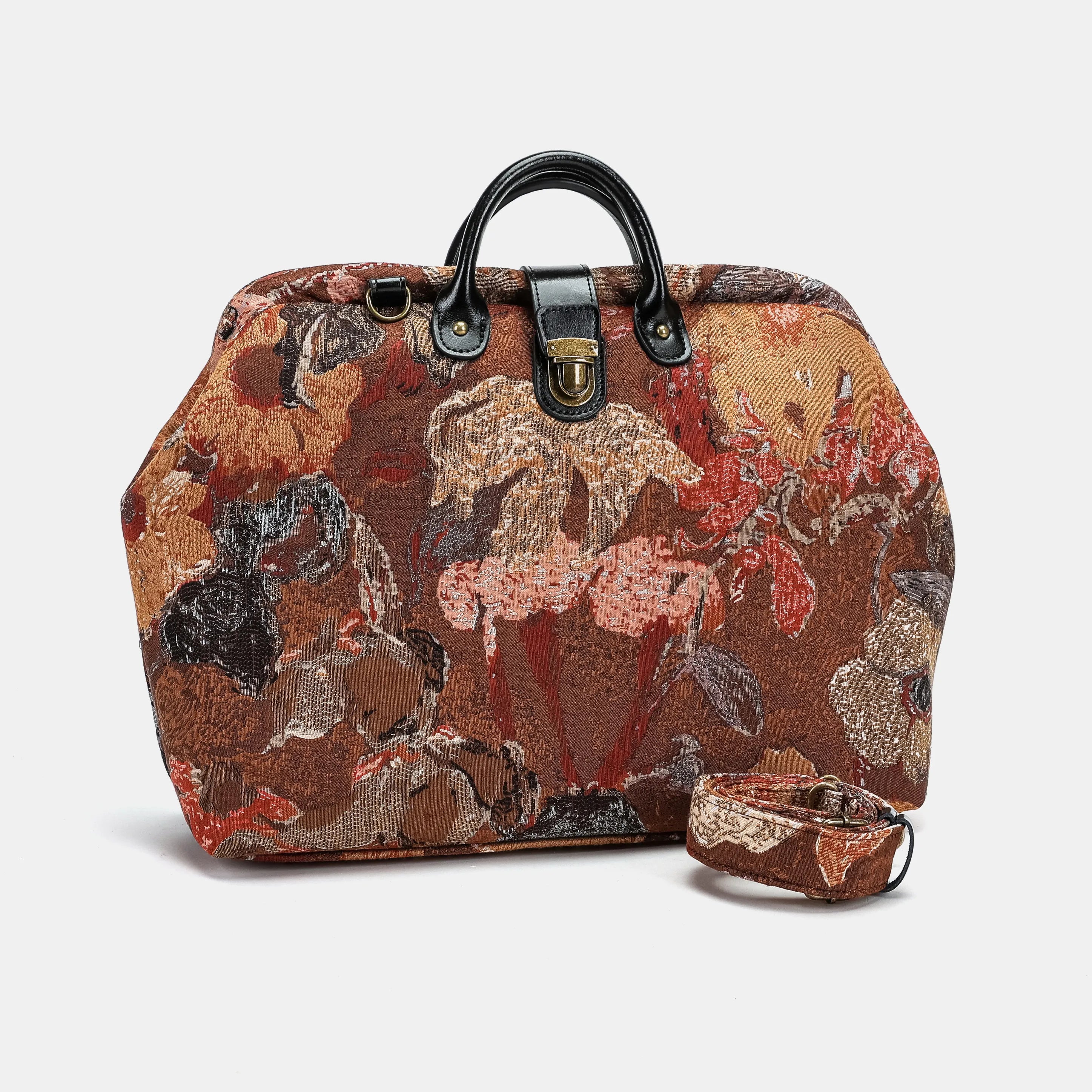 Abstract Brown Laptop Work Bag of American with strap