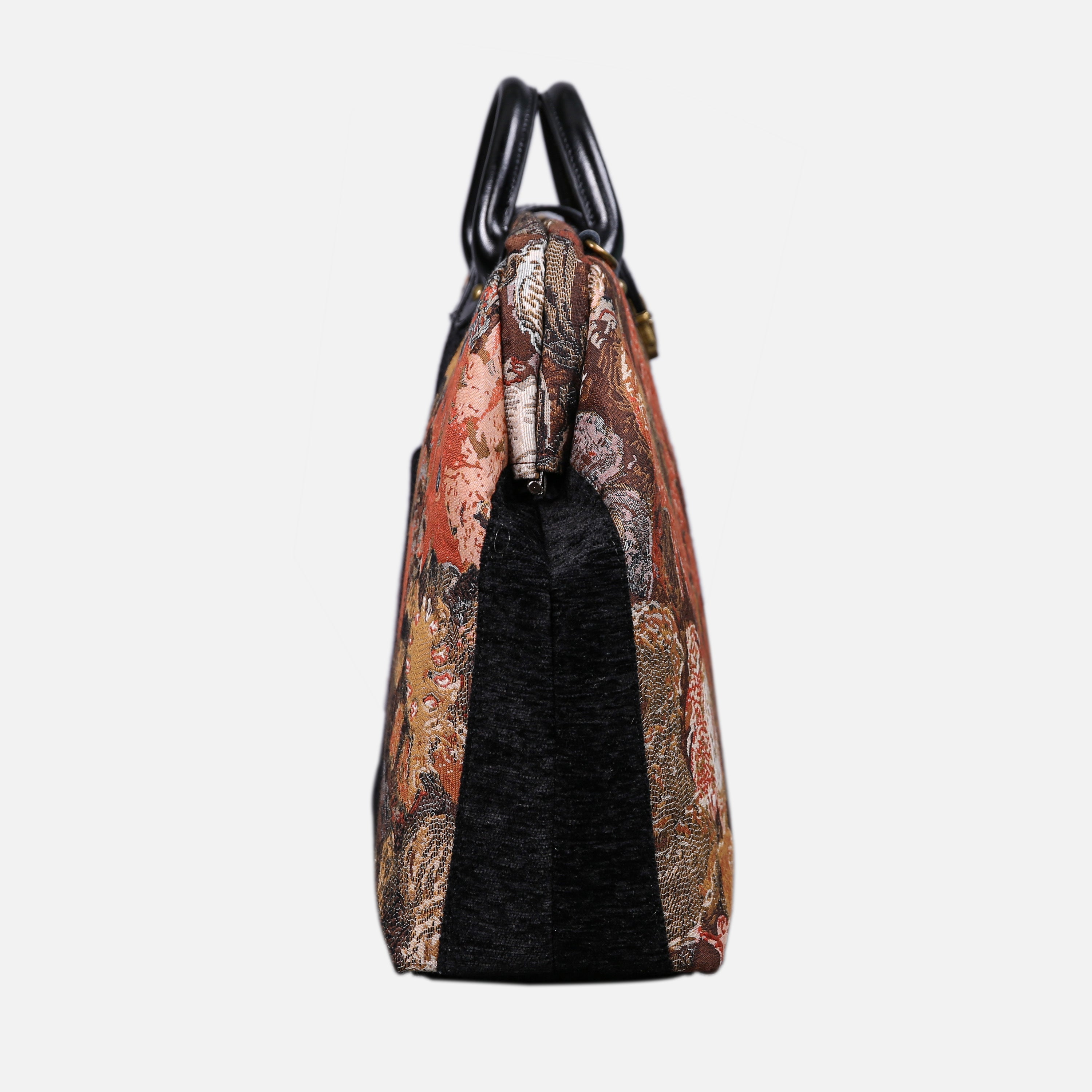 Abstract Brown carpet bag MCW Handmade-3