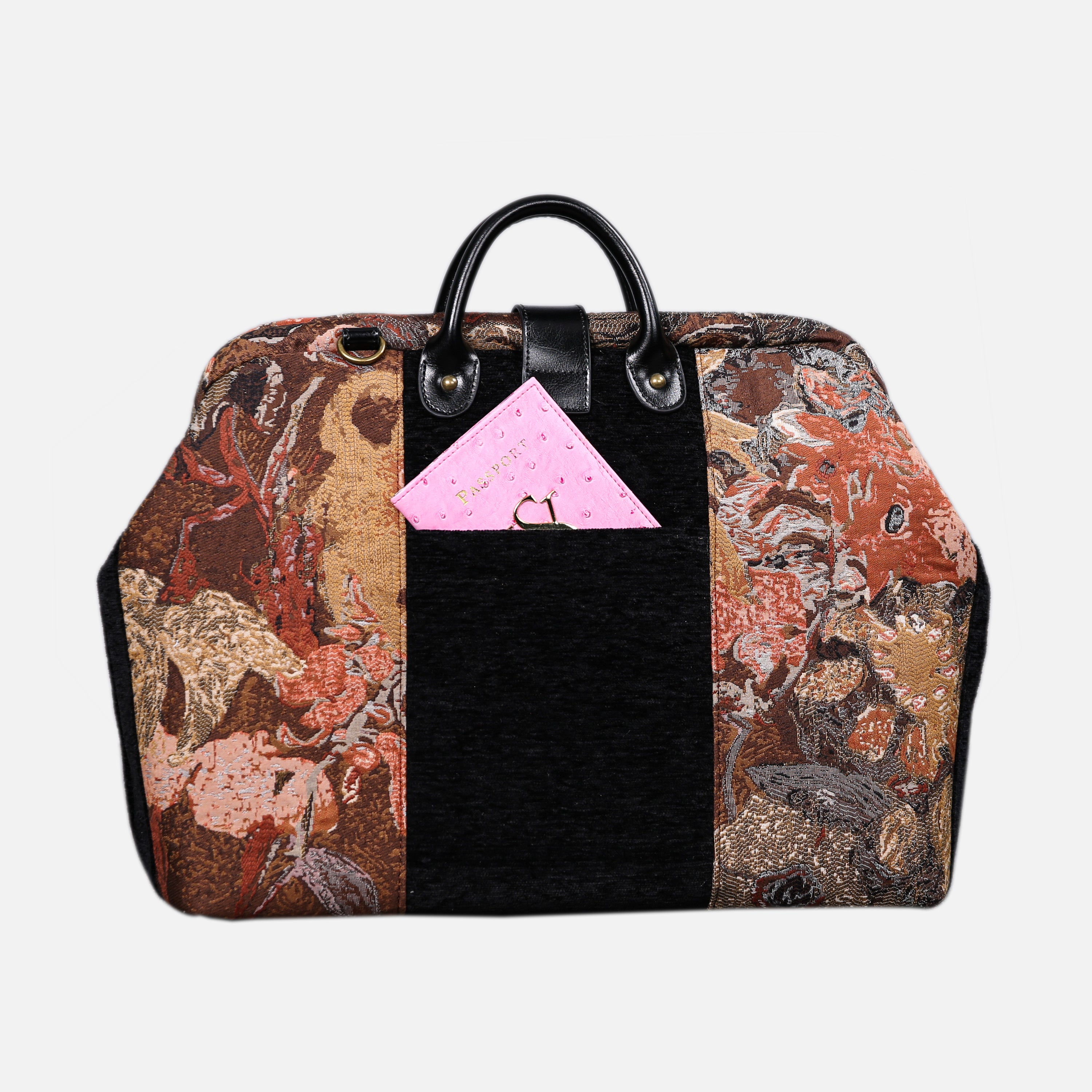 Abstract Brown carpet bag MCW Handmade-2