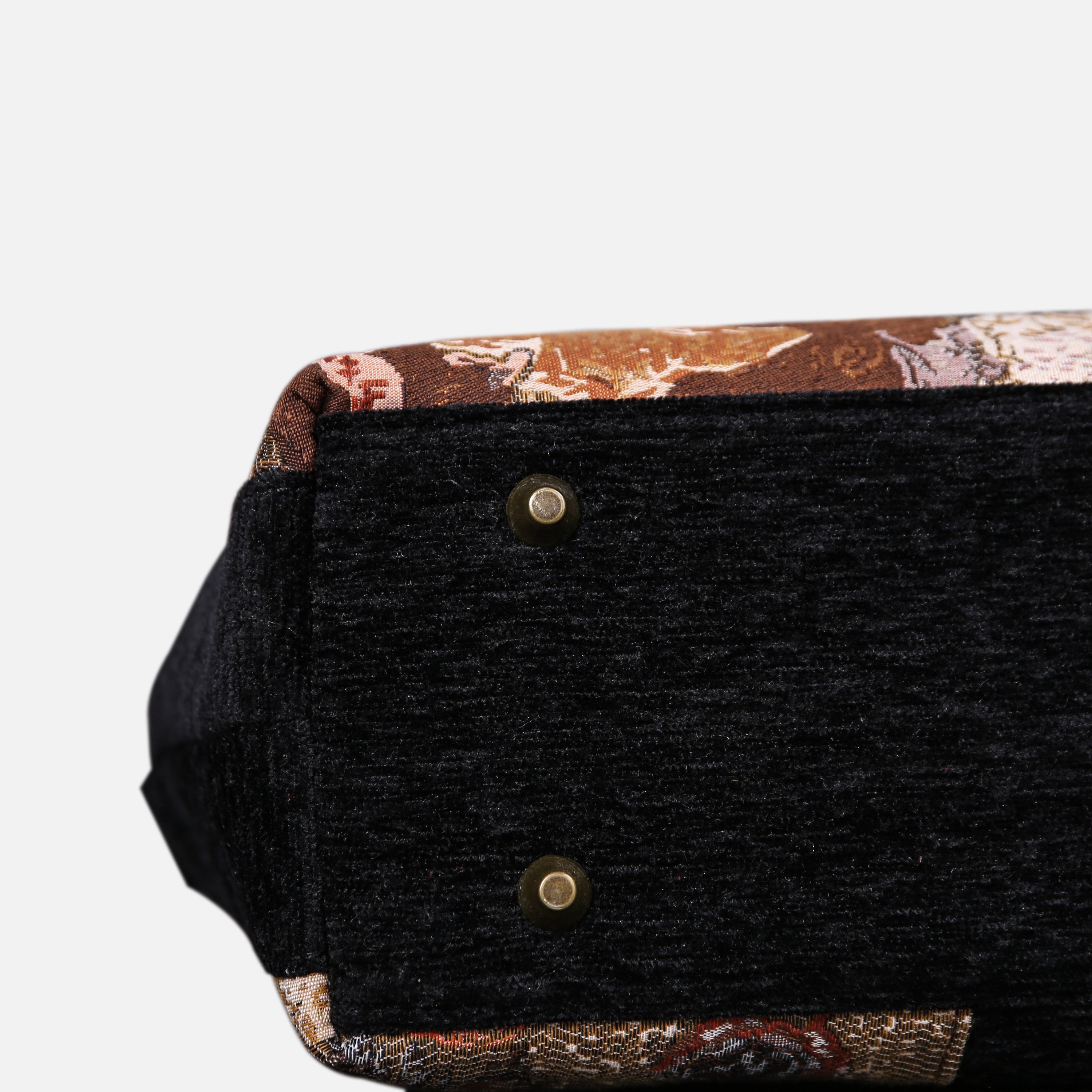 Abstract Brown carpet bag MCW Handmade-6