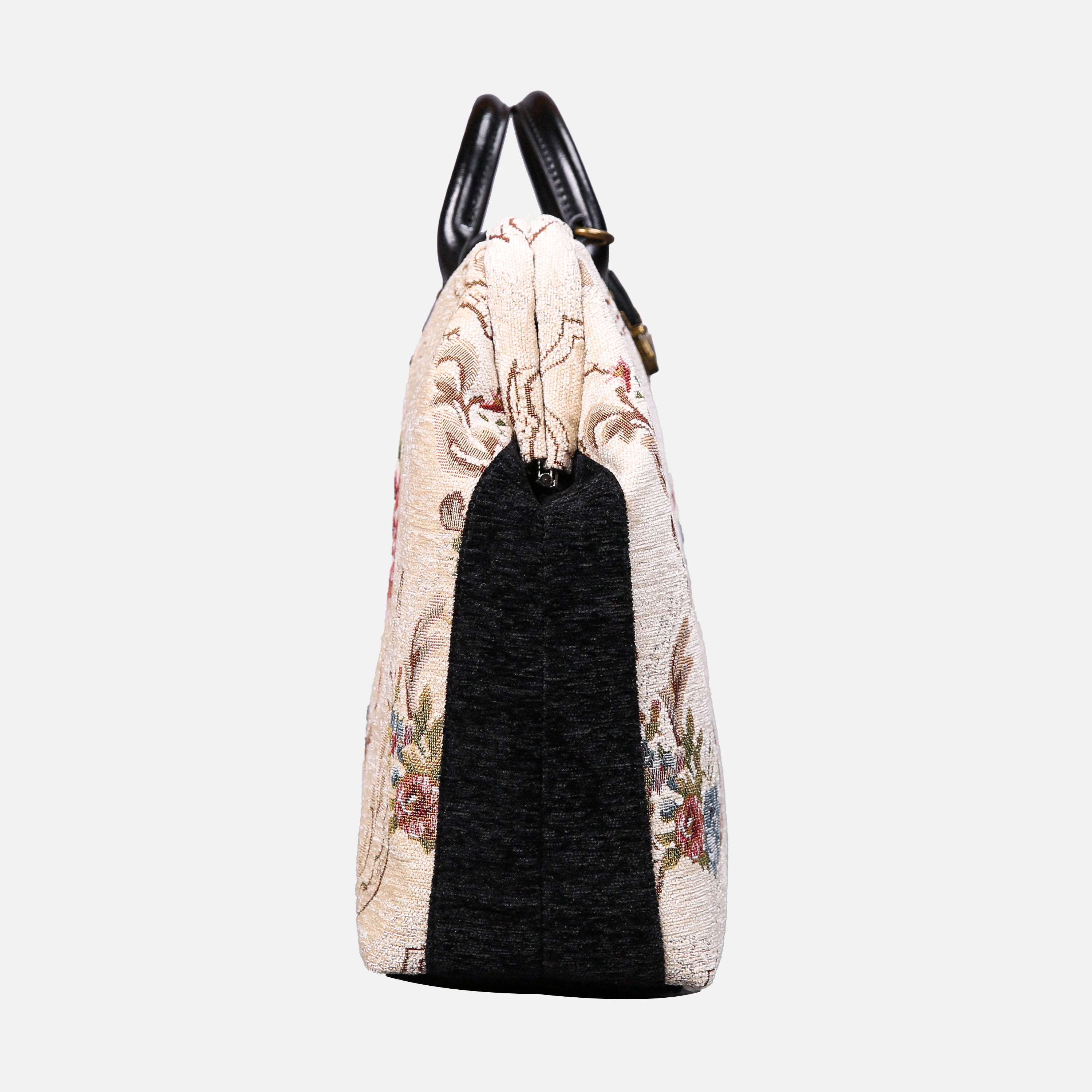 Floral Cream carpet bag MCW Handmade-2