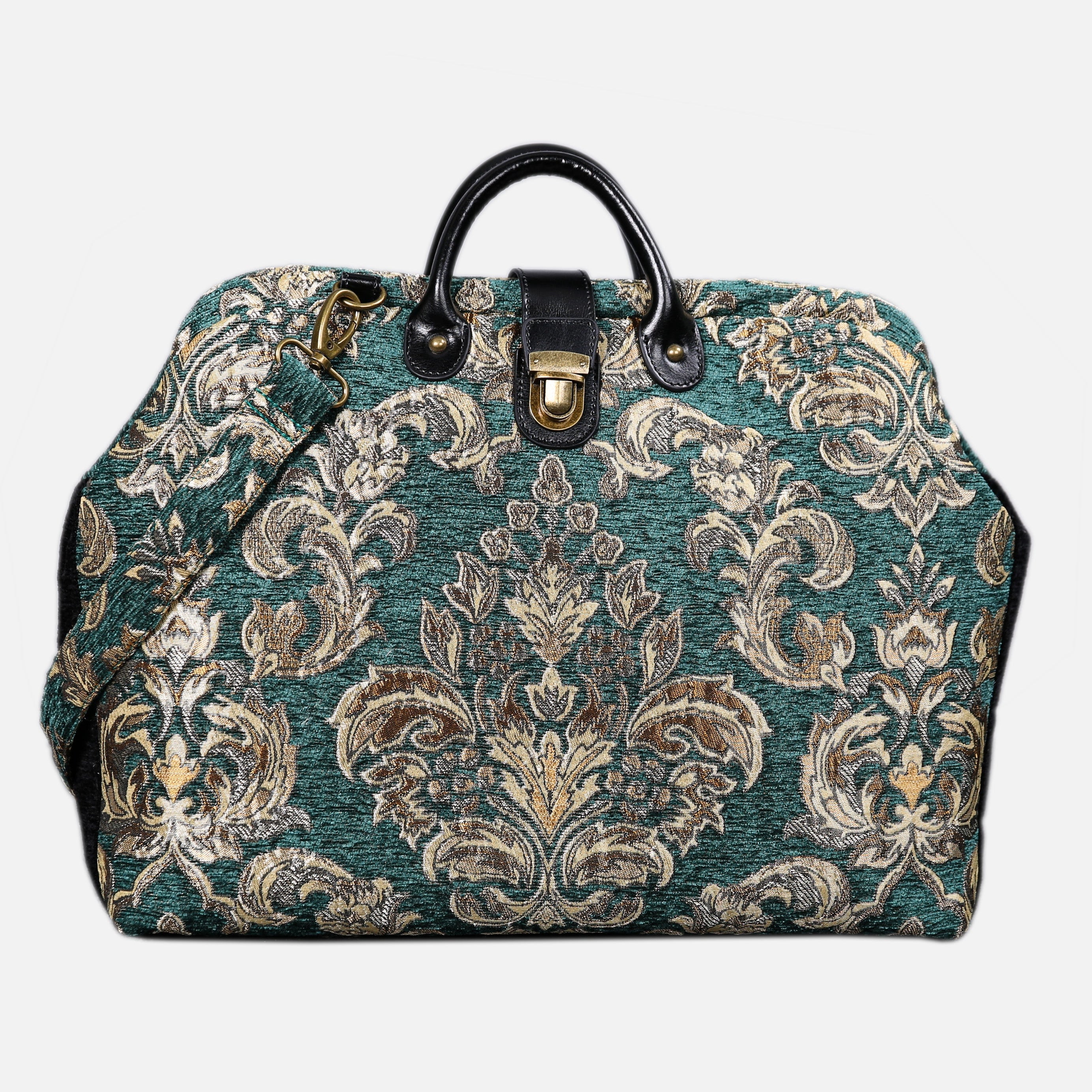 Luxury Damask Blue carpet bag MCW Handmade