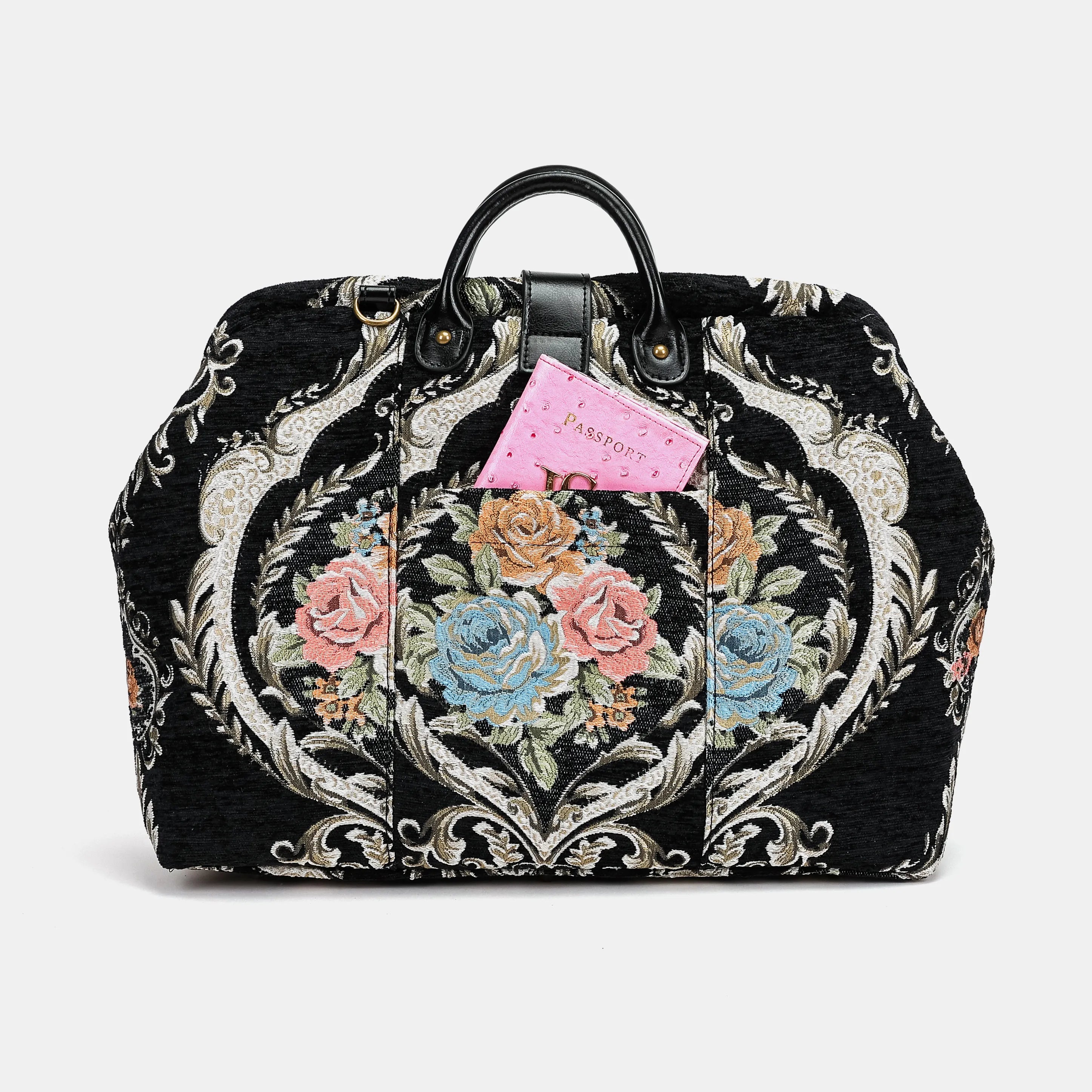Eternal Elegance Black Carpetbag of America back