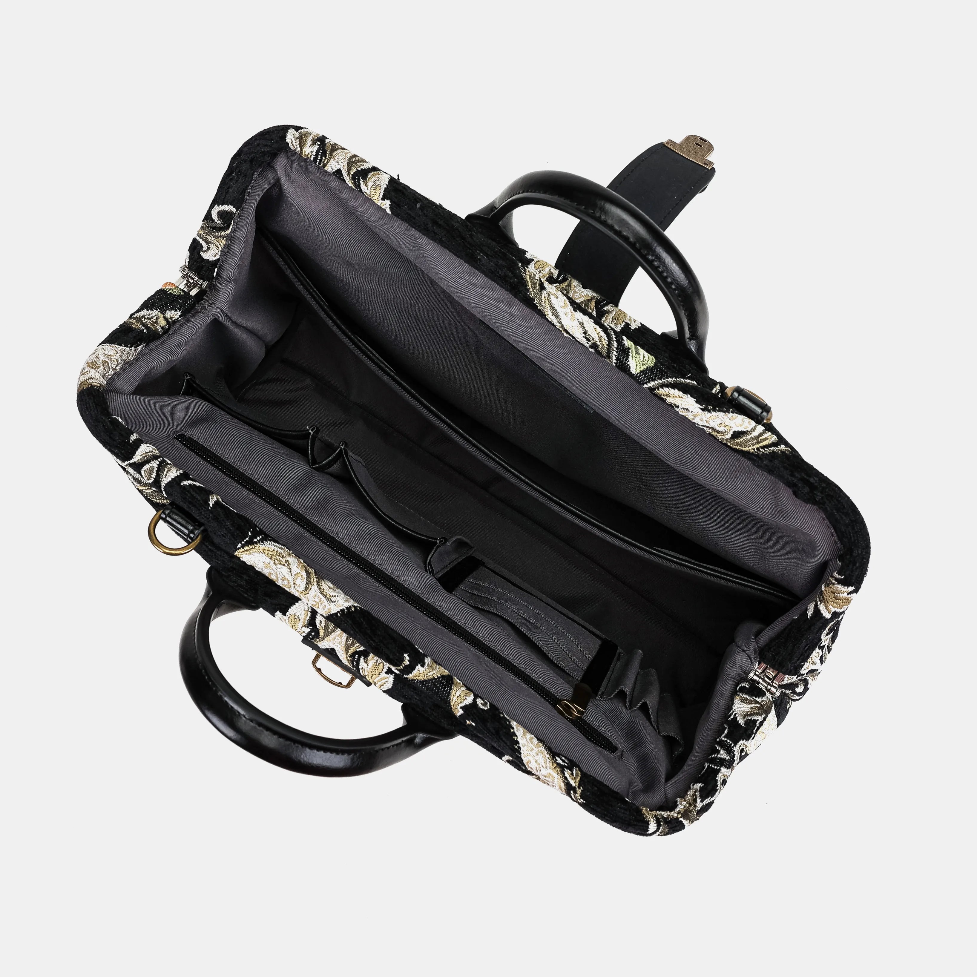 Eternal Elegance Black Carpetbag of America inside