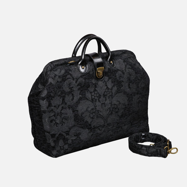 Victorian Blossom black/black Laptop Work Bag carpet bag MCW Handmade-1