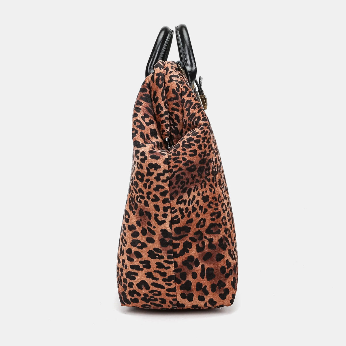Leopard Classic Laptop Work Bag Carpetbag of America side