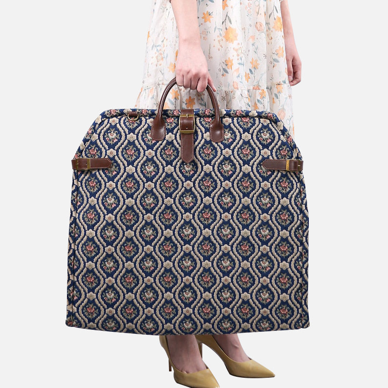 Traditional Blue Carpet Garment Bag carpet bag MCW Handmade-1
