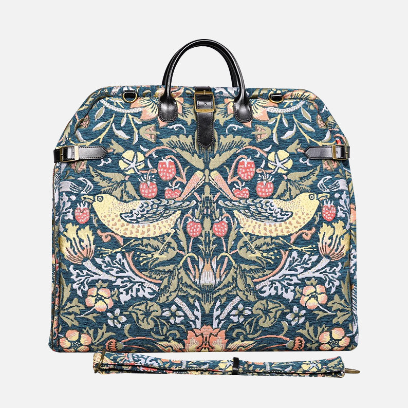 William Morris Strawberry Thief Carpet Garment Bag carpet bag MCW Handmade-1