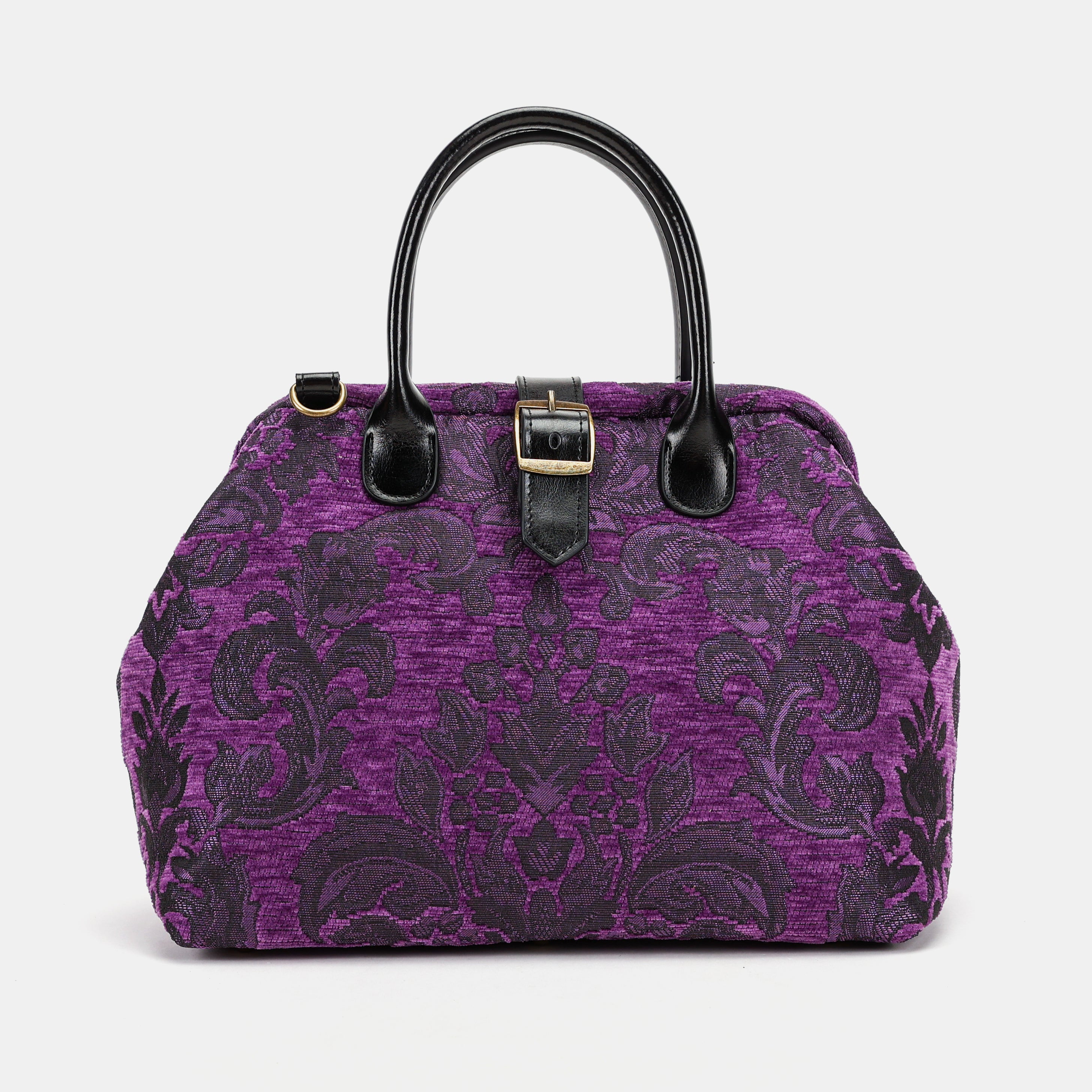 Victorian Blossom Purple Carpet Handbag Purse without shoulder strap