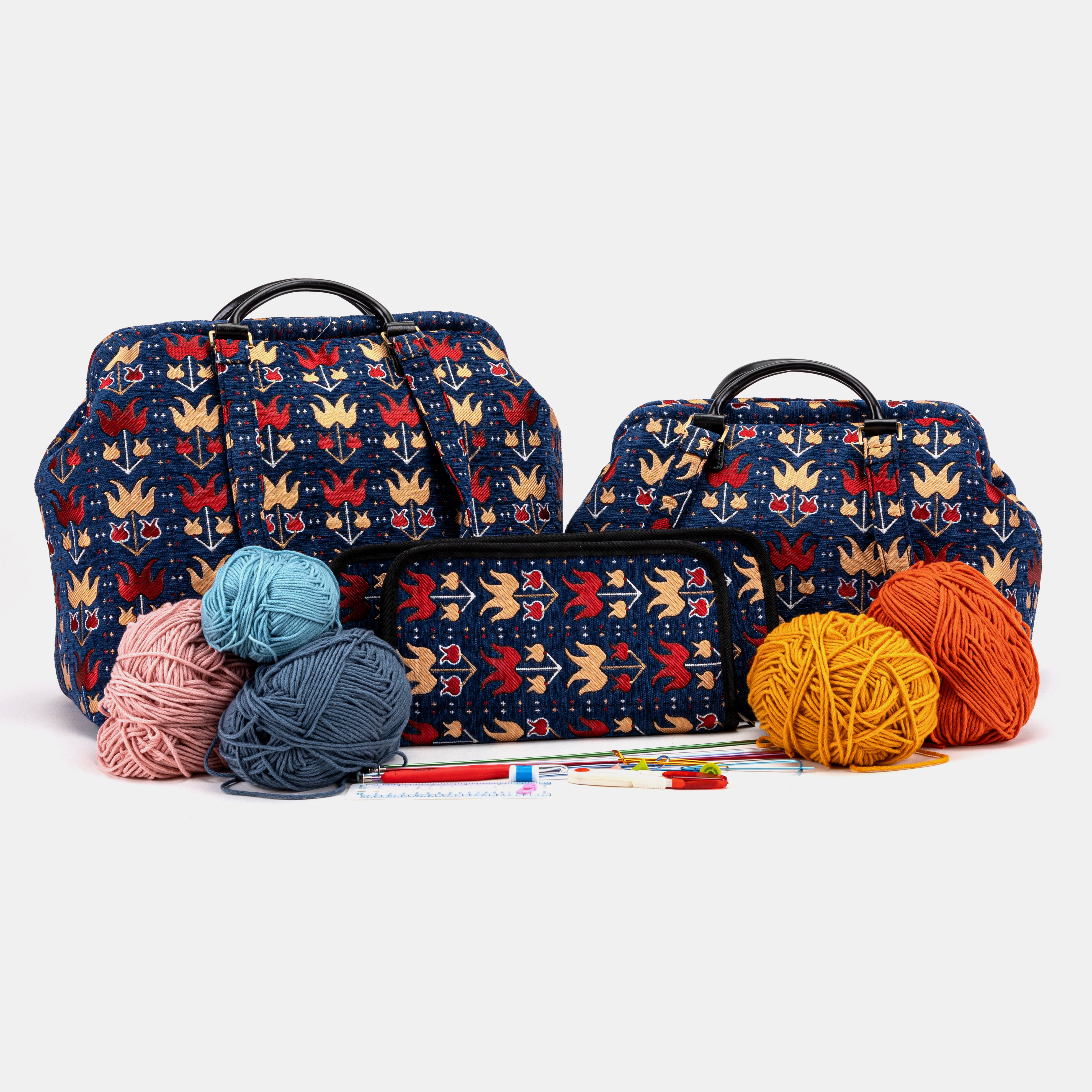 Poppy Bloom Knitting Project Bag MCW Handmade
