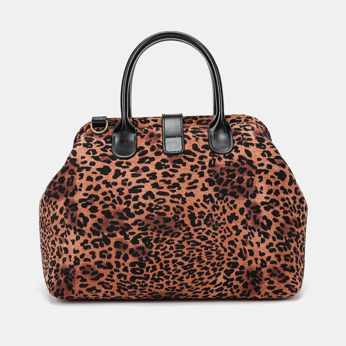 Leopard Classic Carpet Handbag Purse Carpetbag of America back