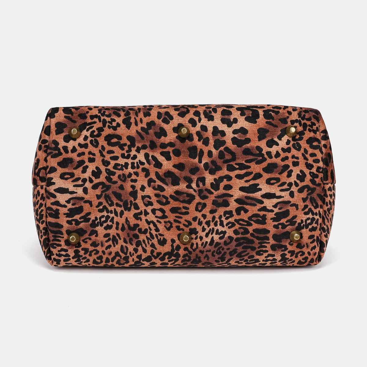 Leopard Classic Carpet Handbag Purse Carpetbag of America bottom