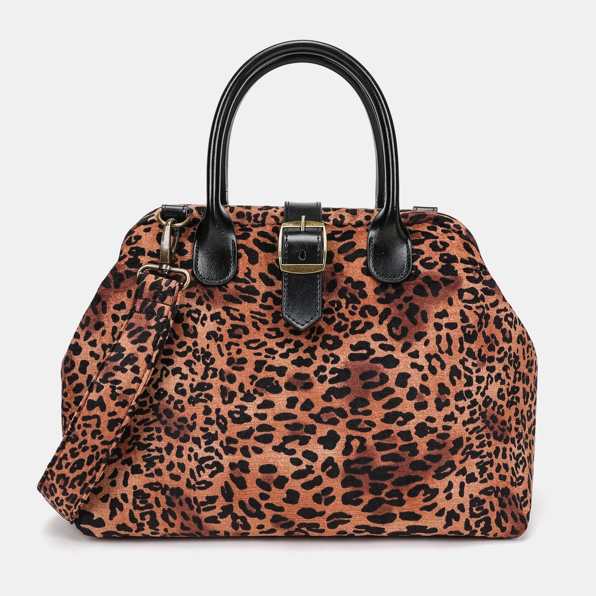 Leopard Classic Carpet Handbag Purse Carpetbag of America main