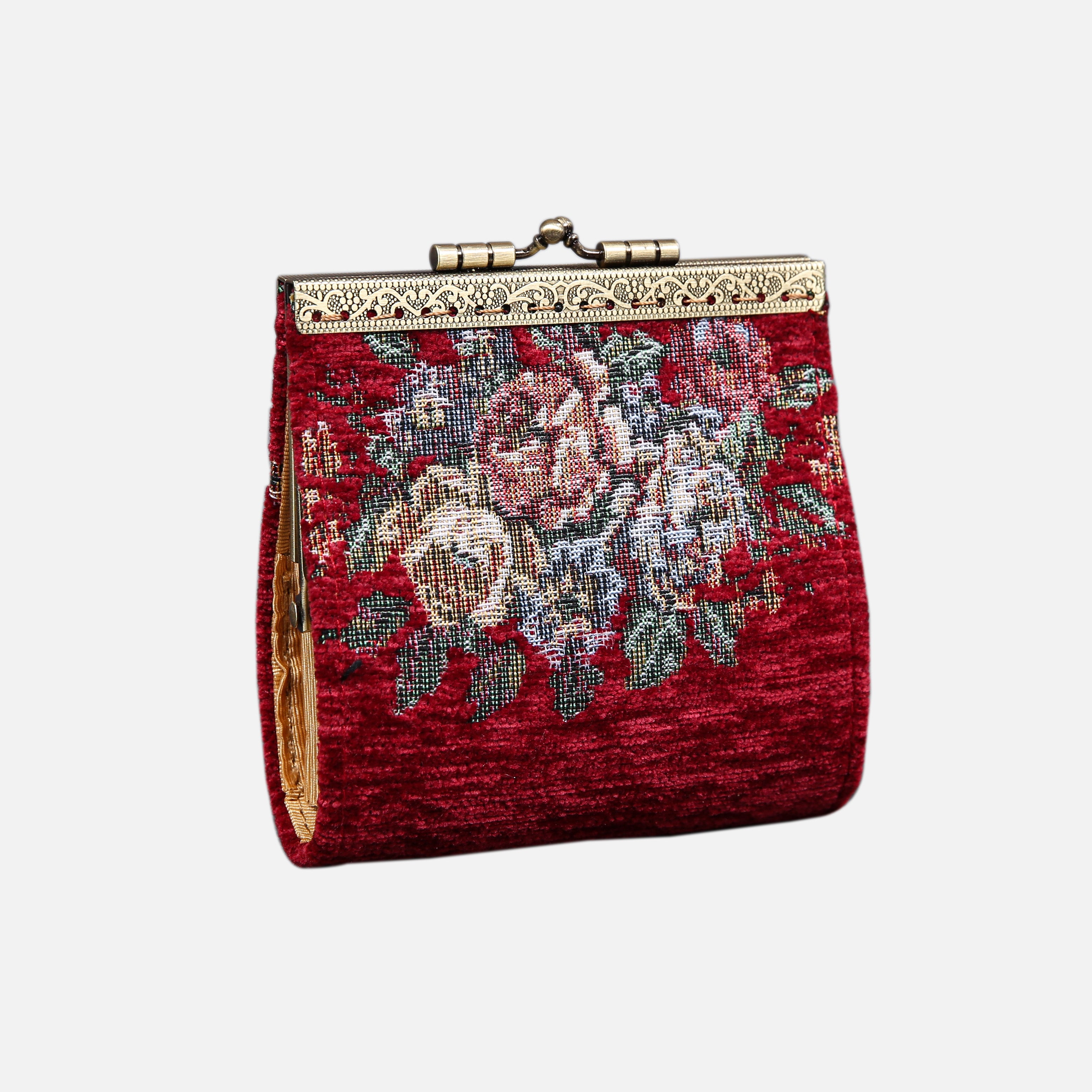 Rose Bouquet Red Card Wallet  MCW Handmade-2