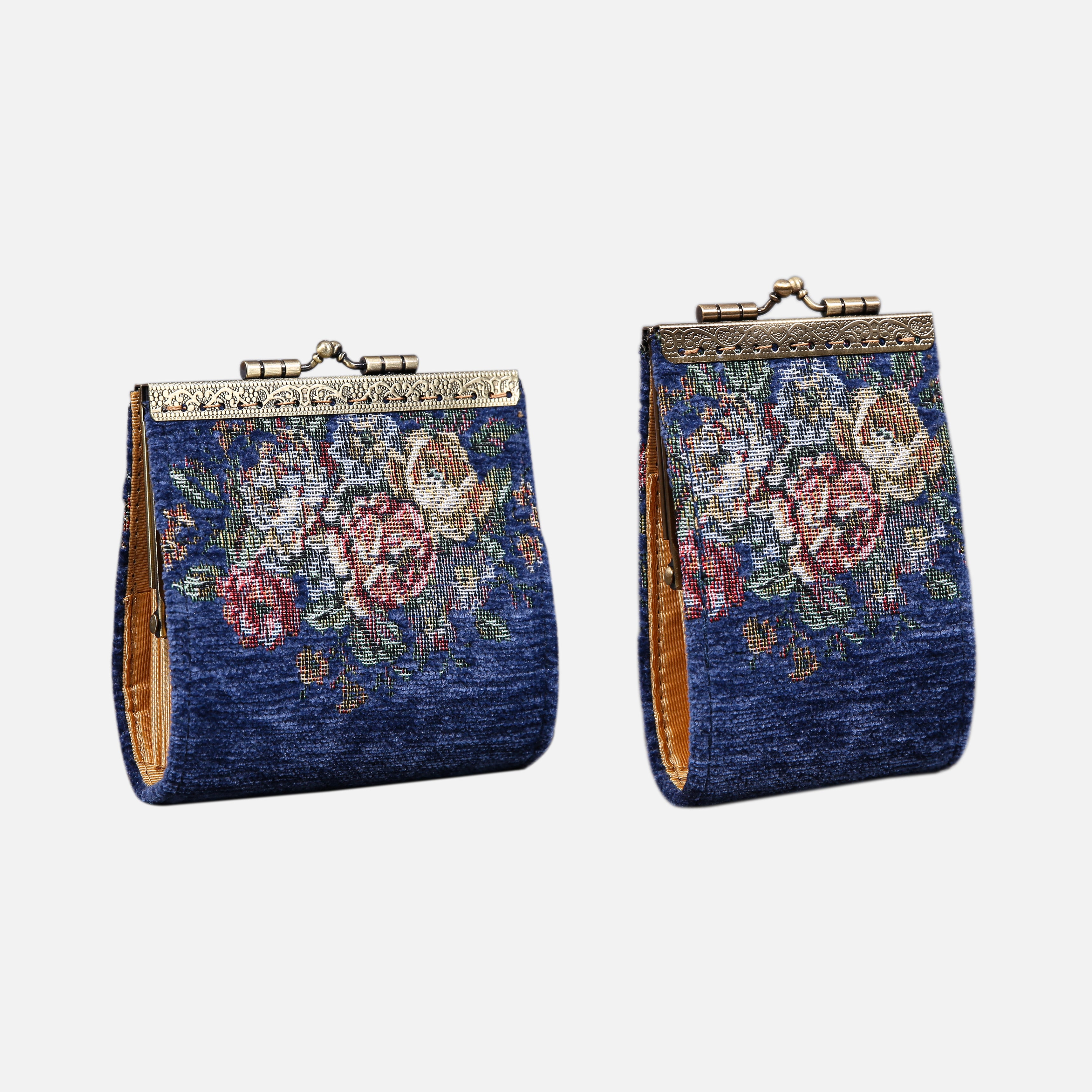 Rose Bouquet Blue Card Wallet  MCW Handmade