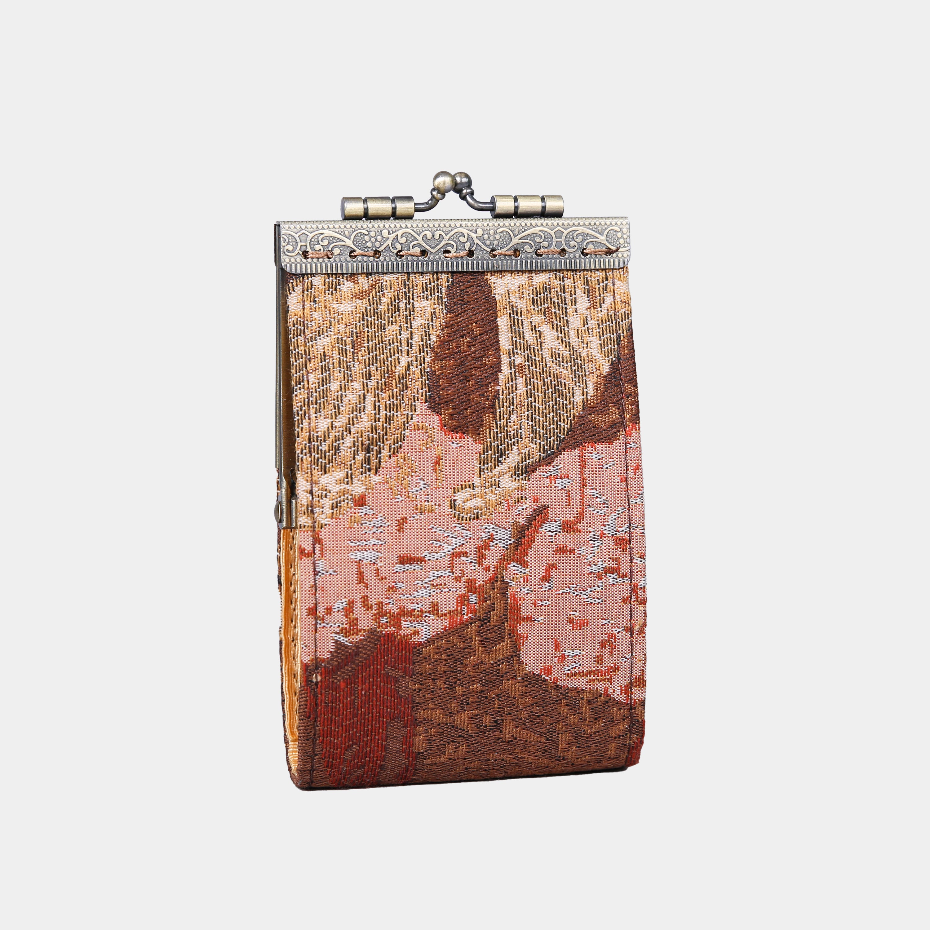 Abstract Brown Card Wallet  MCW Handmade-1