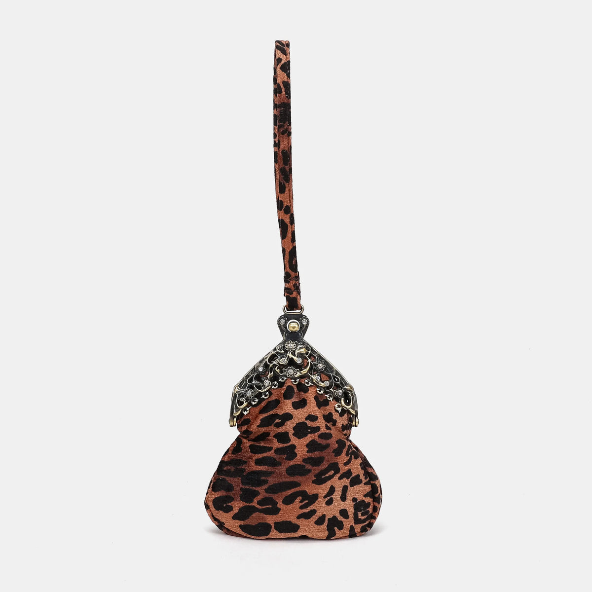 Leopard Classic Chatelaine Purse Wristlet Bag Carpetbag of America overview