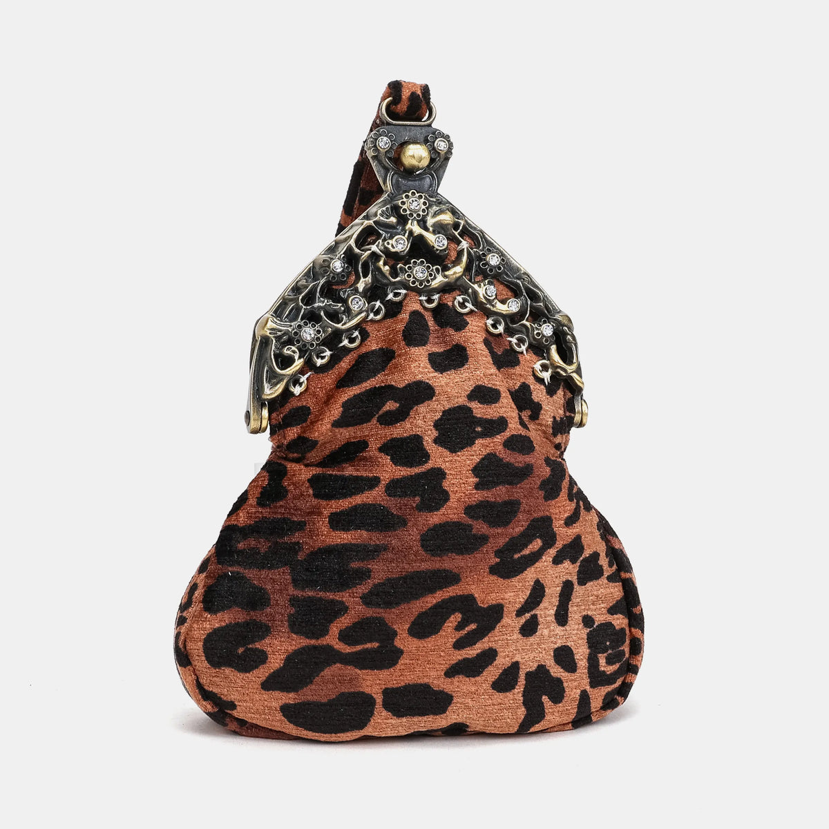 Leopard Classic Chatelaine Purse Wristlet Bag Carpetbag of America back