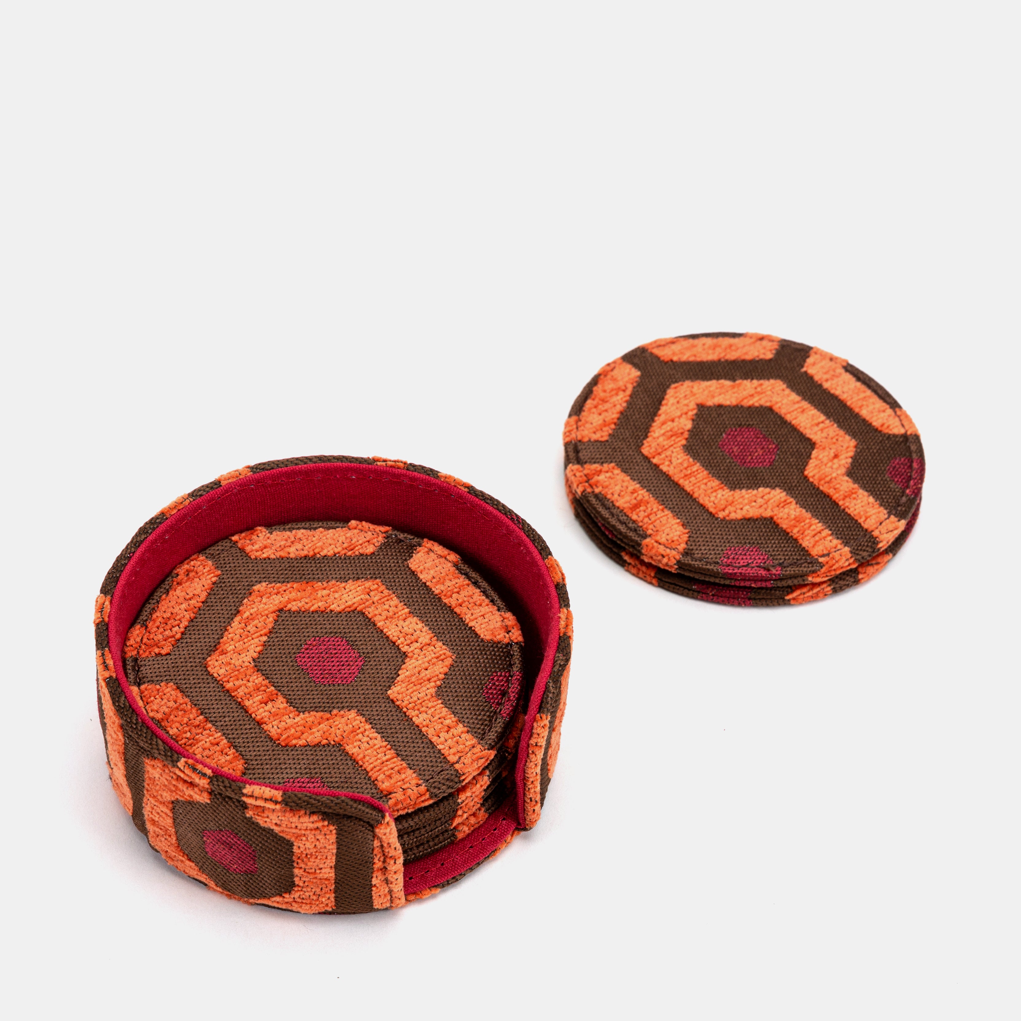 "The Shining" Overlook Hotel Round Coaster Set with holder of America details