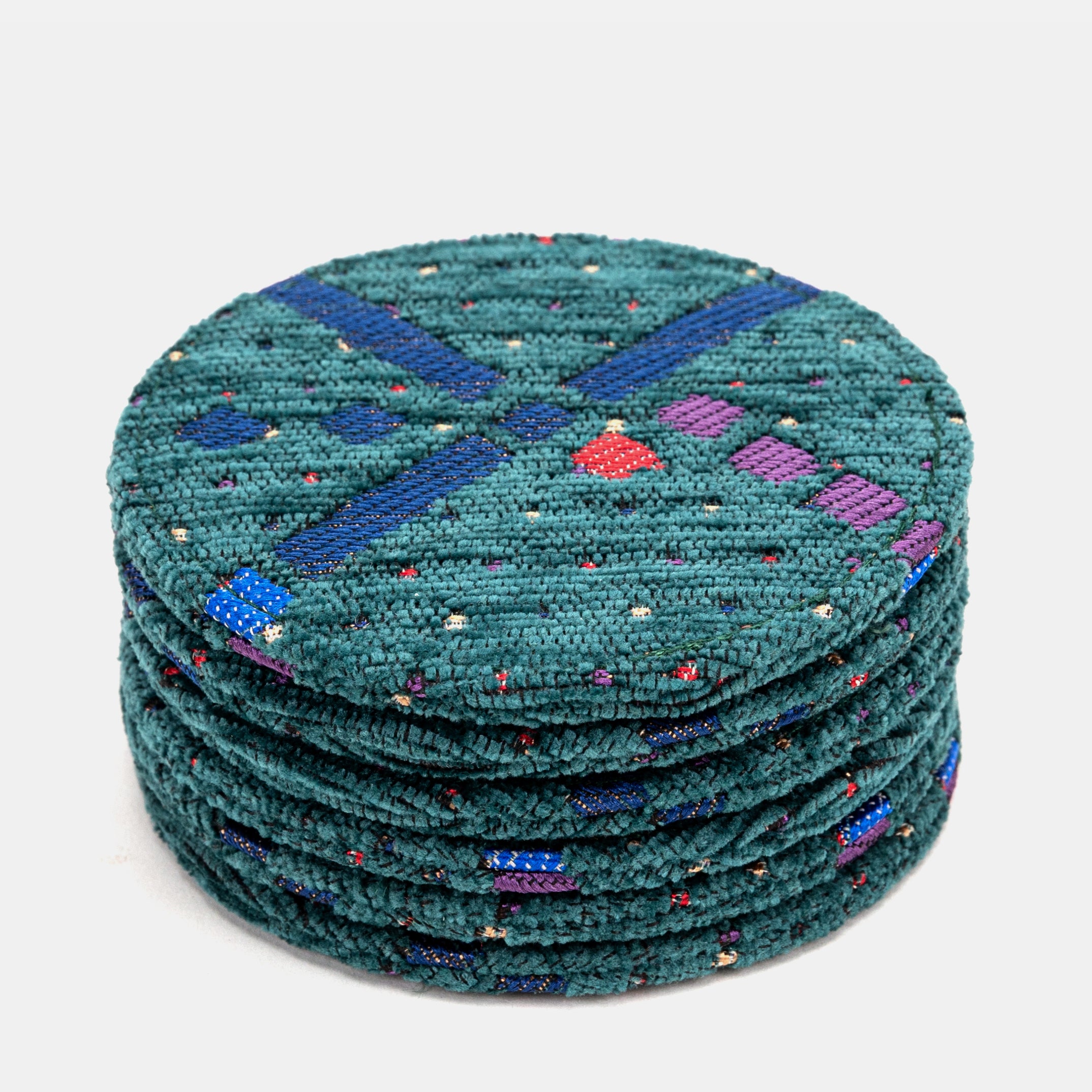 PDX Portland Airport Round Coaster Set with holder of America coasters only