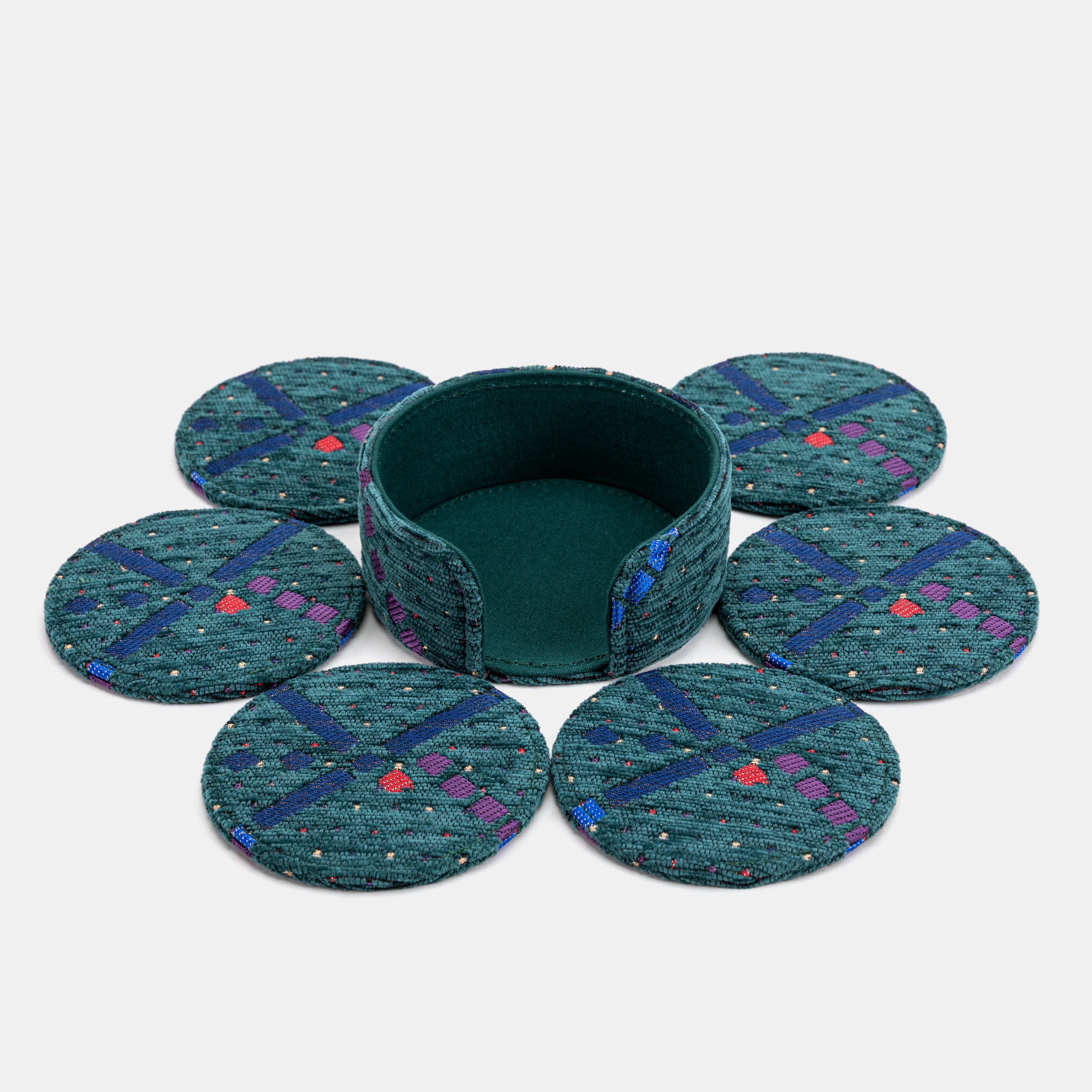PDX Portland Airport Round Coaster Set with holder of America 6 pcs and holder