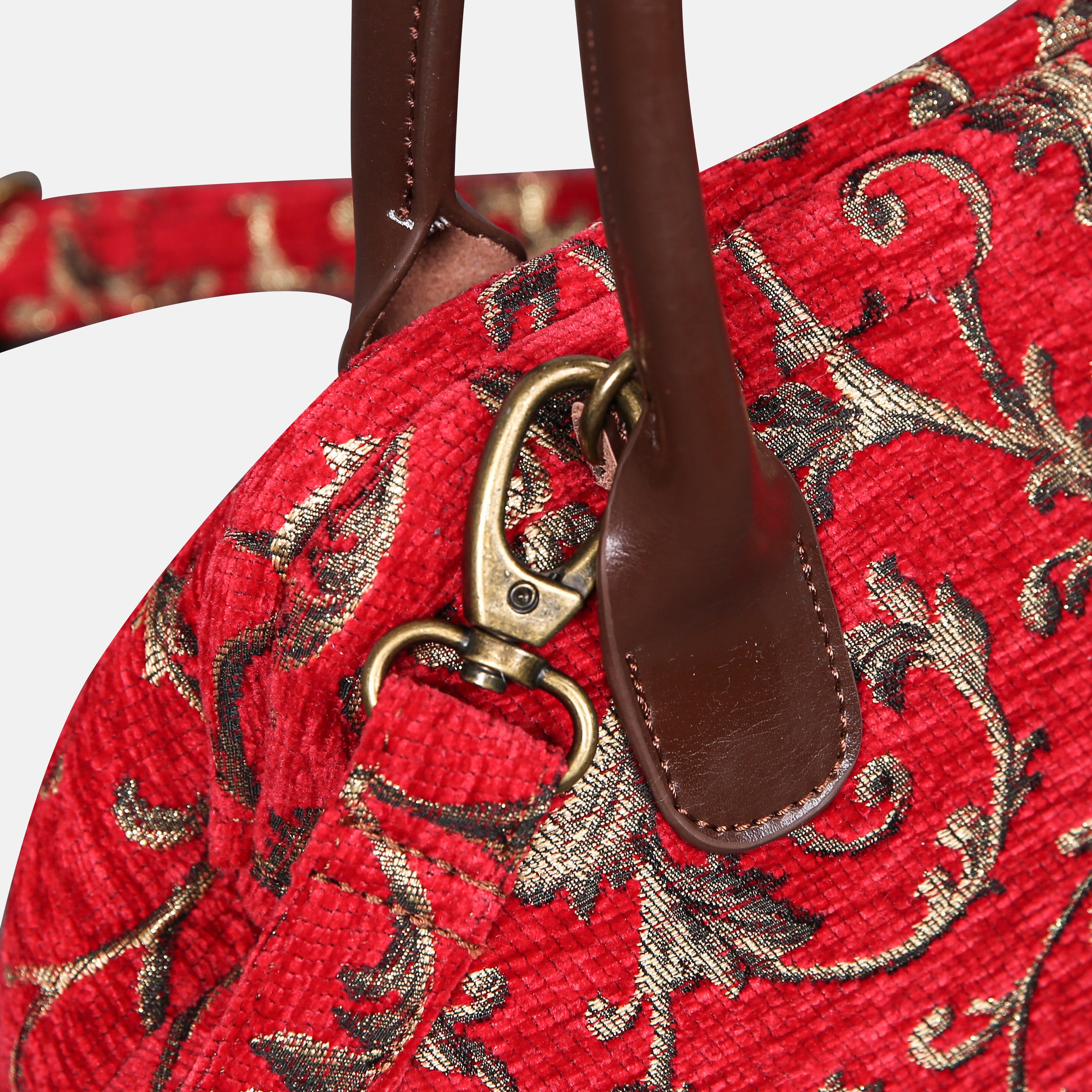 Vintage Ivy Red Carpet Satchel carpet bag MCW Handmade-5