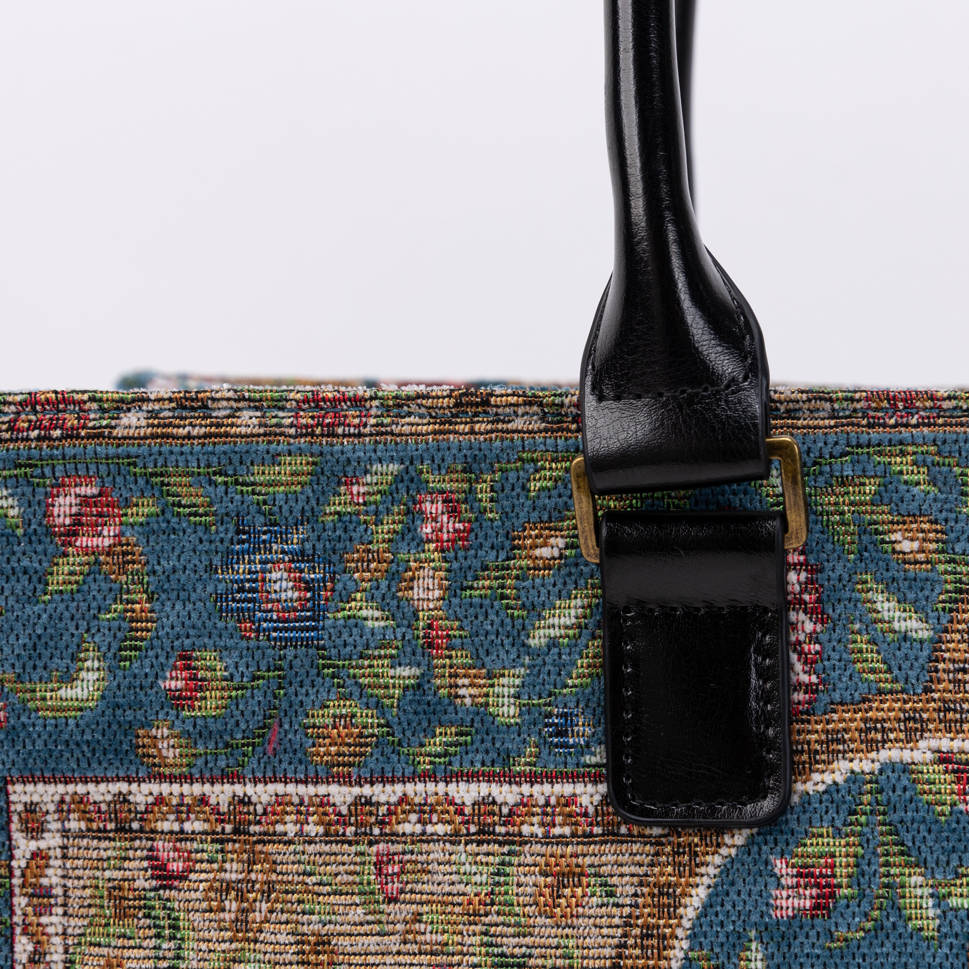 Oriental Blue Laptop Work Tote DETAIL