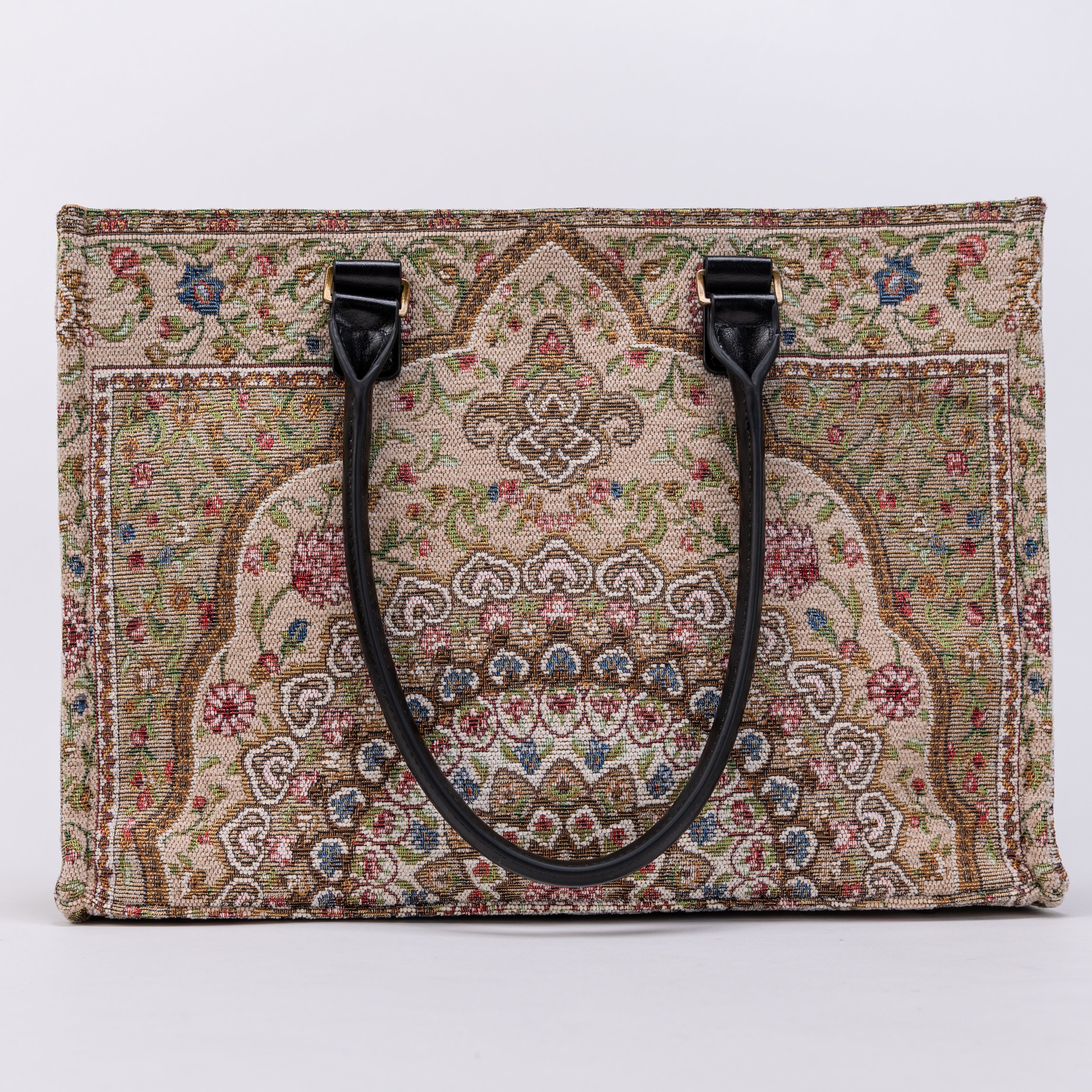 Oriental Beige Laptop Work Tote FRONT